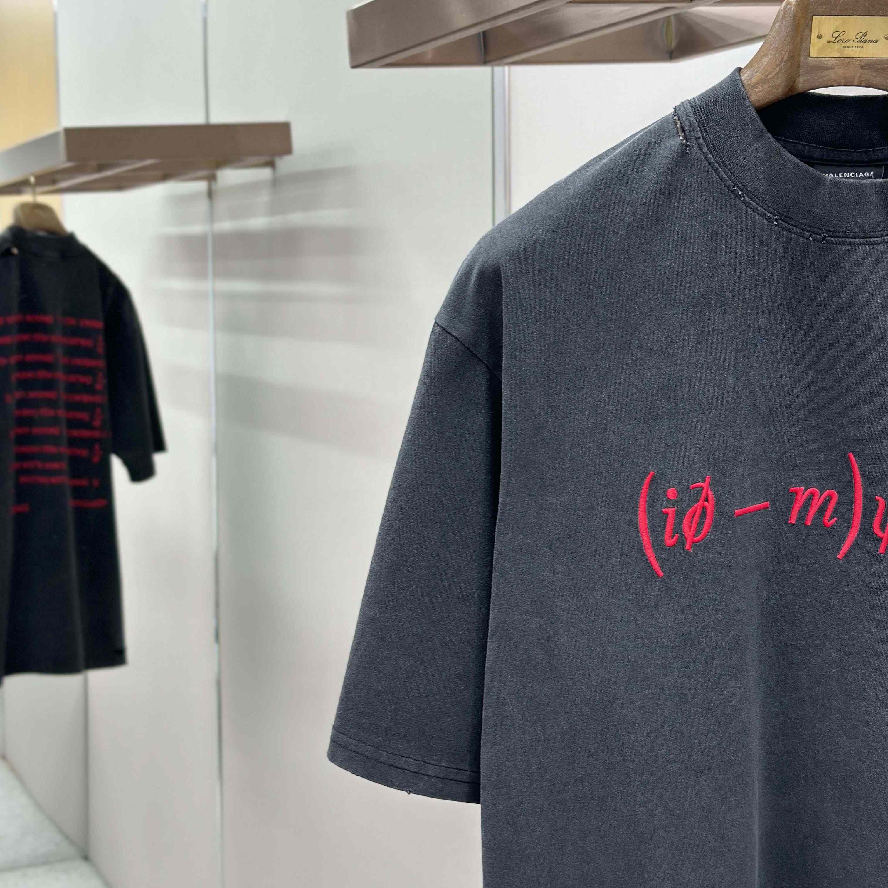 Balenciaga Dirac Equation Fitted T-Shirt  - FashionPlug