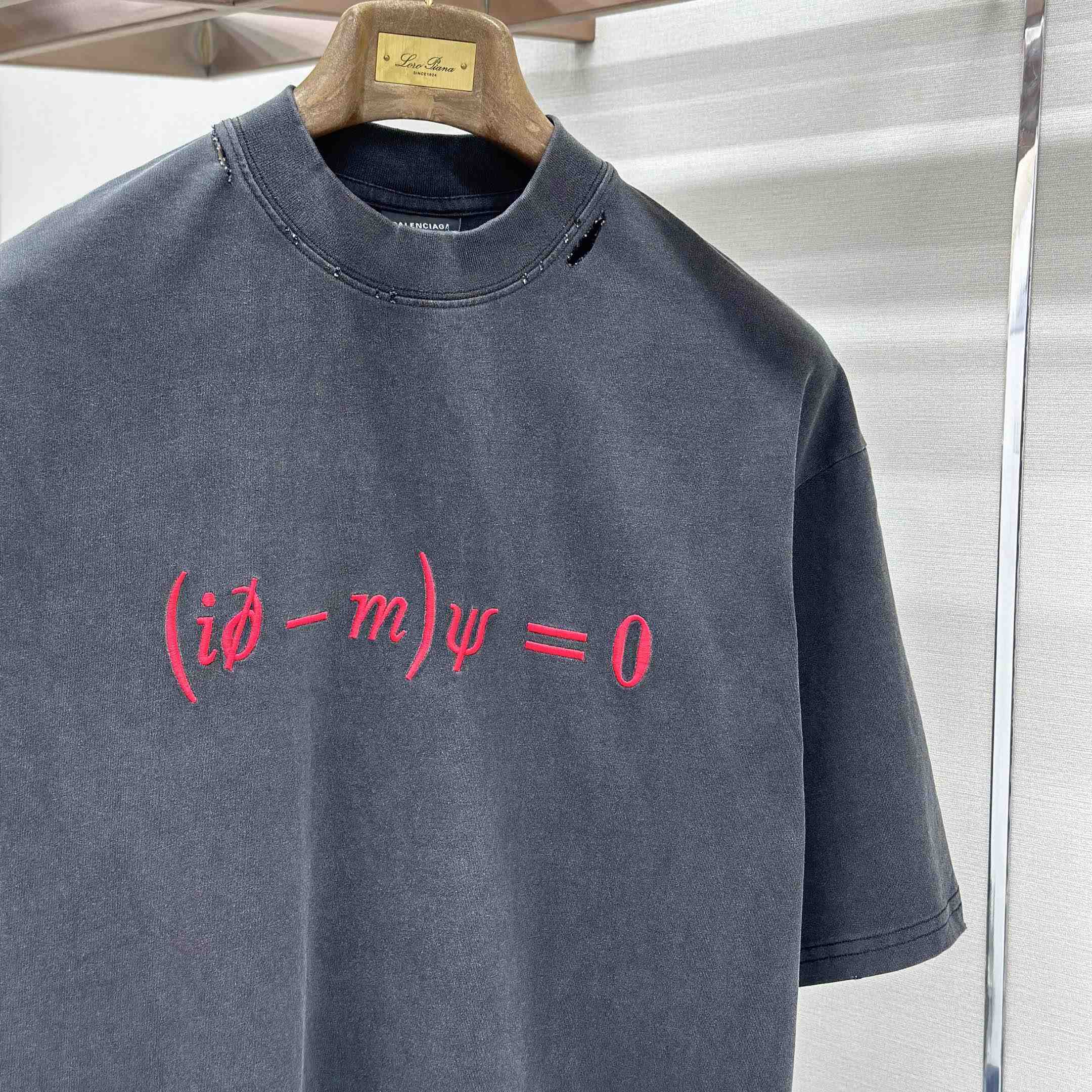 Balenciaga Dirac Equation Fitted T-Shirt  - FashionPlug
