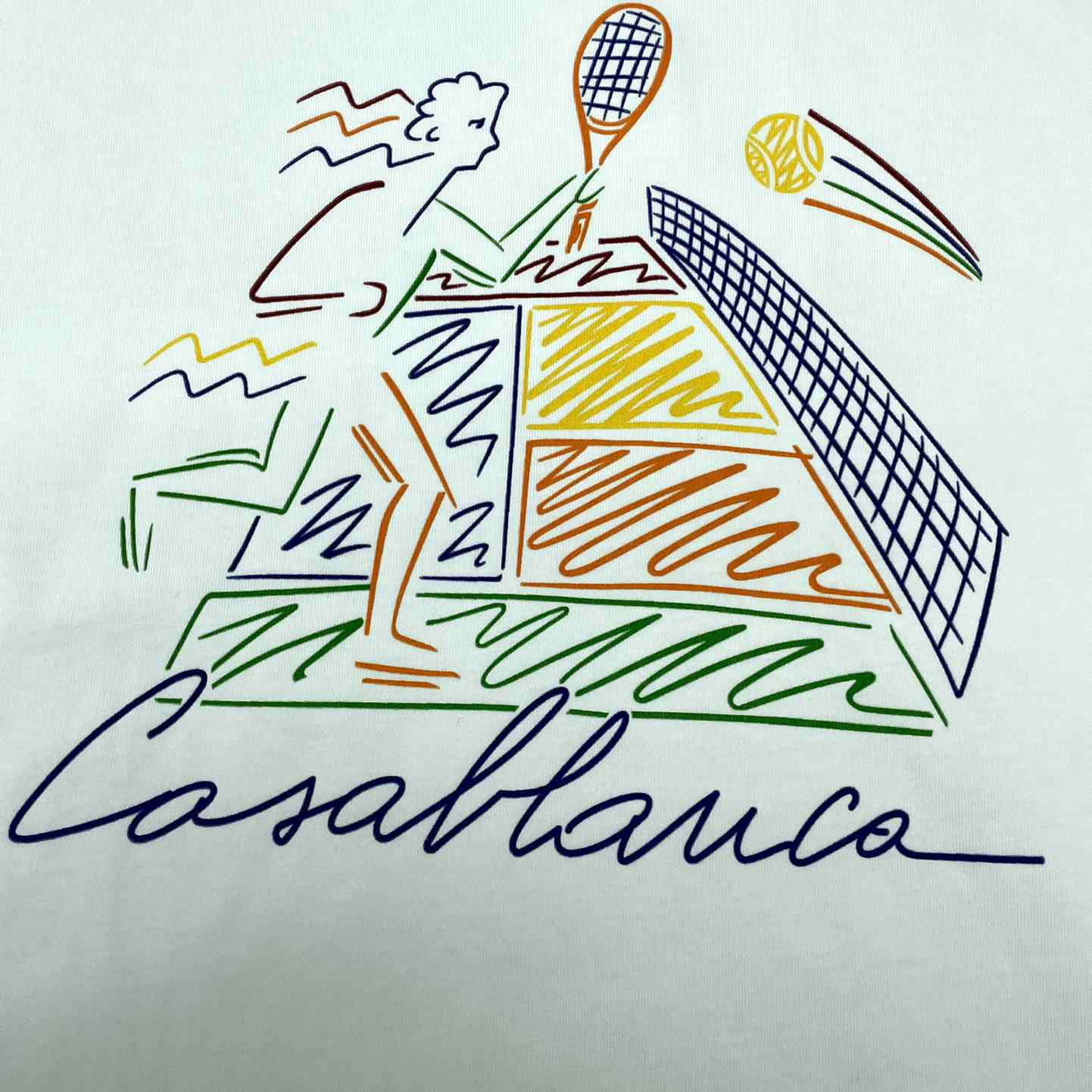 Casablanca  White  'Jeu De Crayon'  T-Shirt CA5031 - FashionPlug