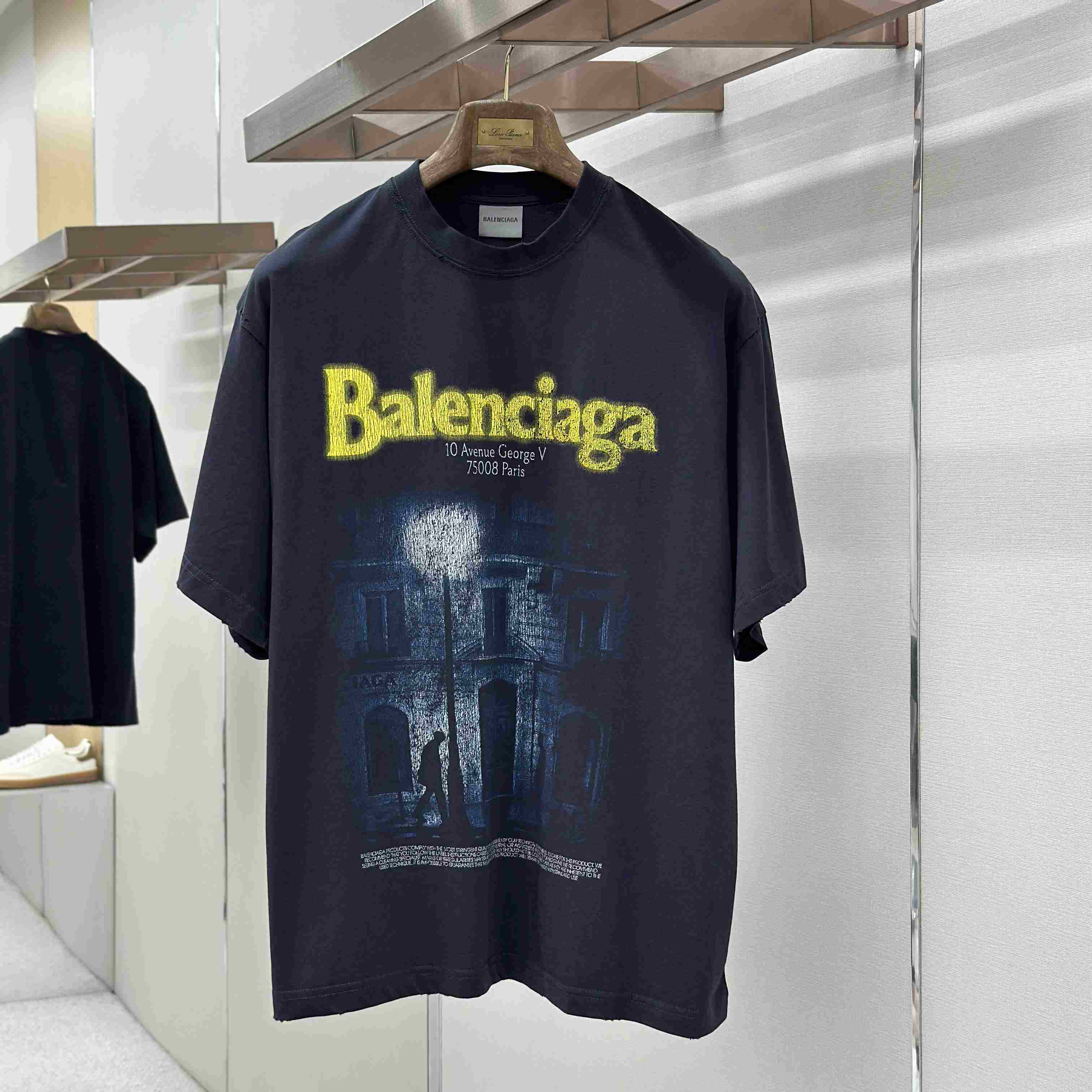 Balenciaga Printed Cotton-Jersey T-Shirt - FashionPlug