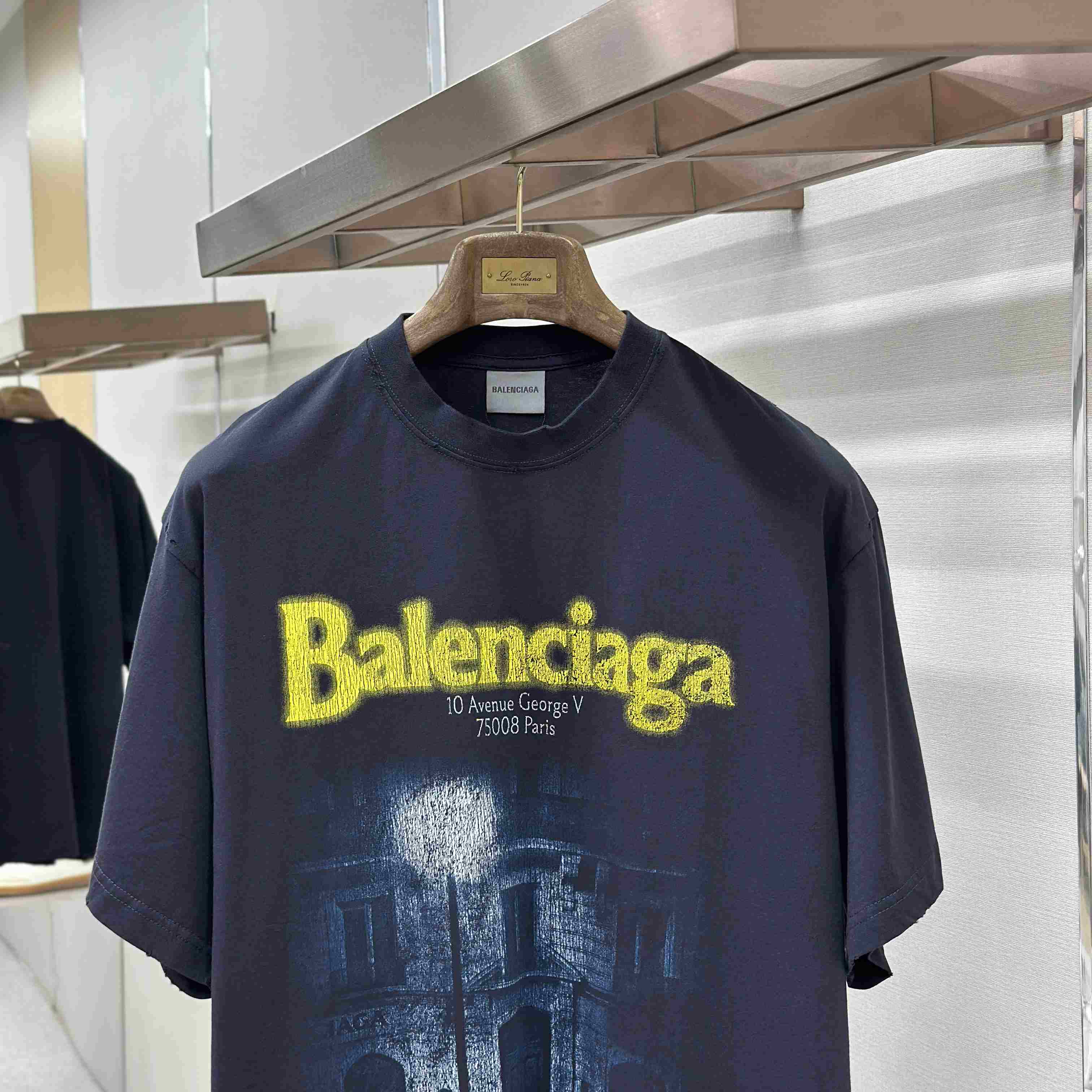 Balenciaga Printed Cotton-Jersey T-Shirt - FashionPlug