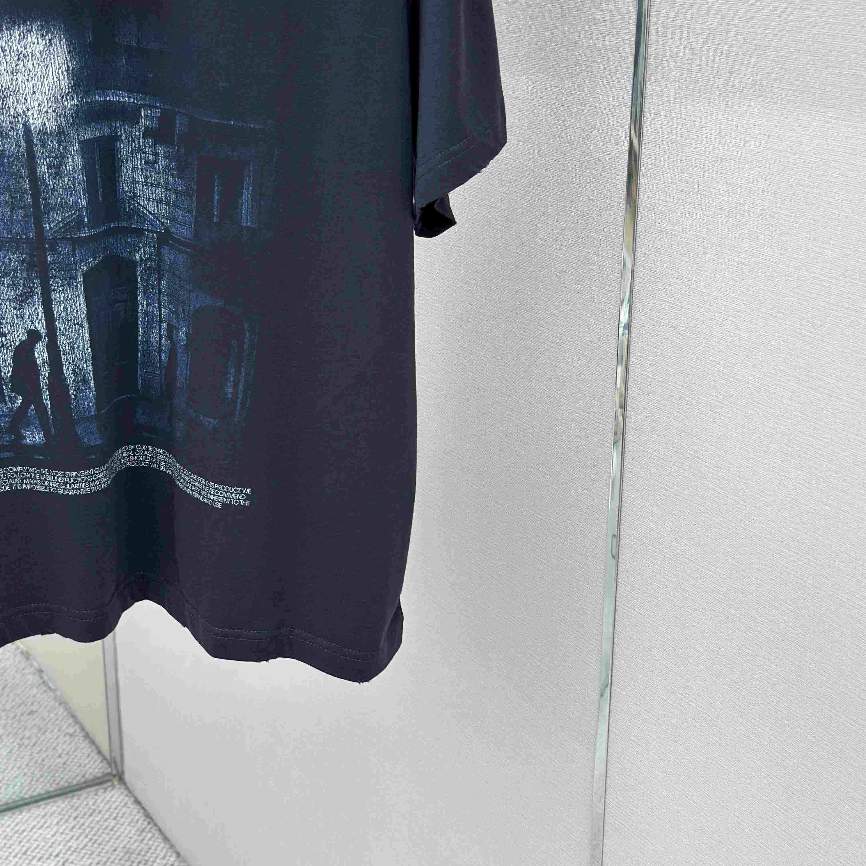 Balenciaga Printed Cotton-Jersey T-Shirt - FashionPlug