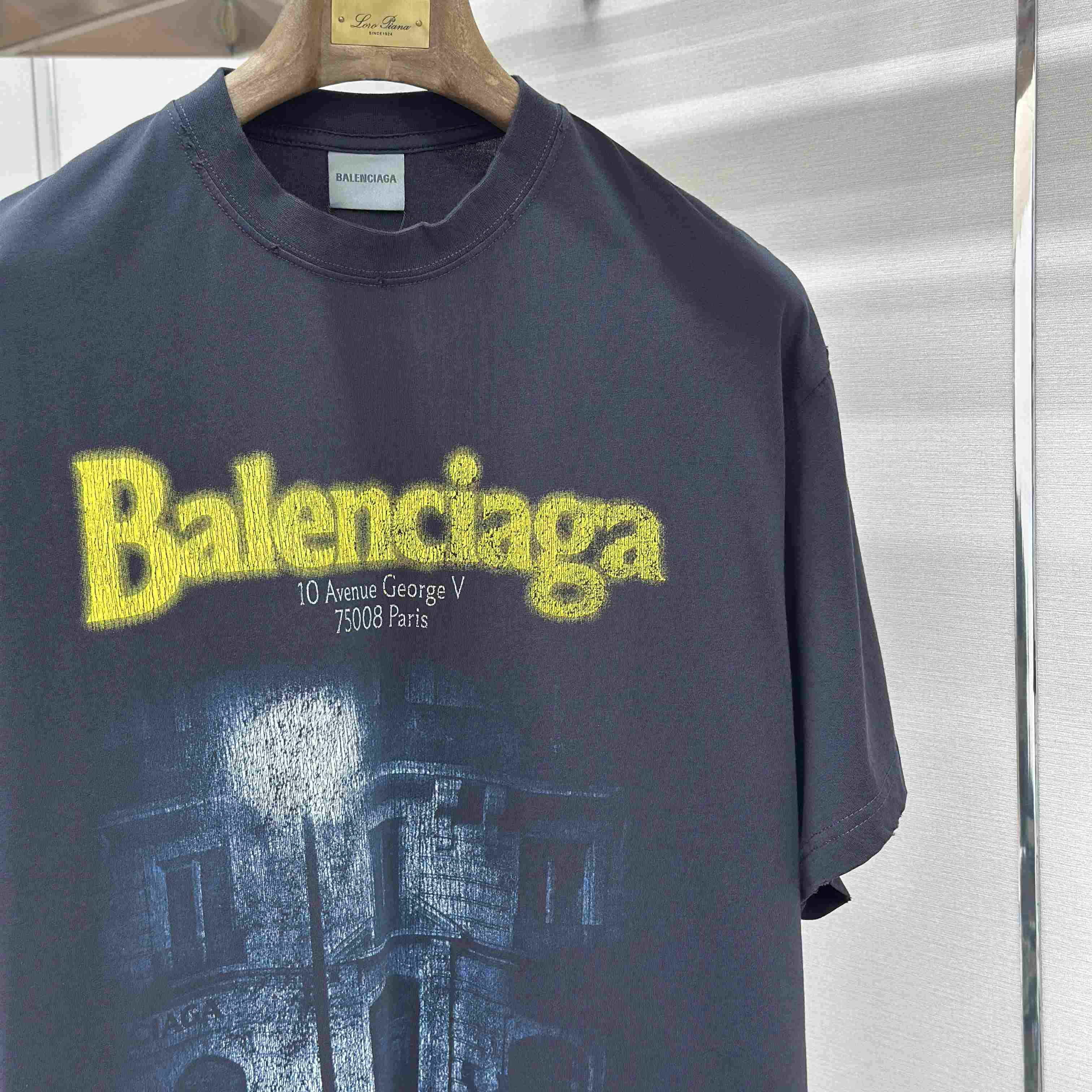 Balenciaga Printed Cotton-Jersey T-Shirt - FashionPlug