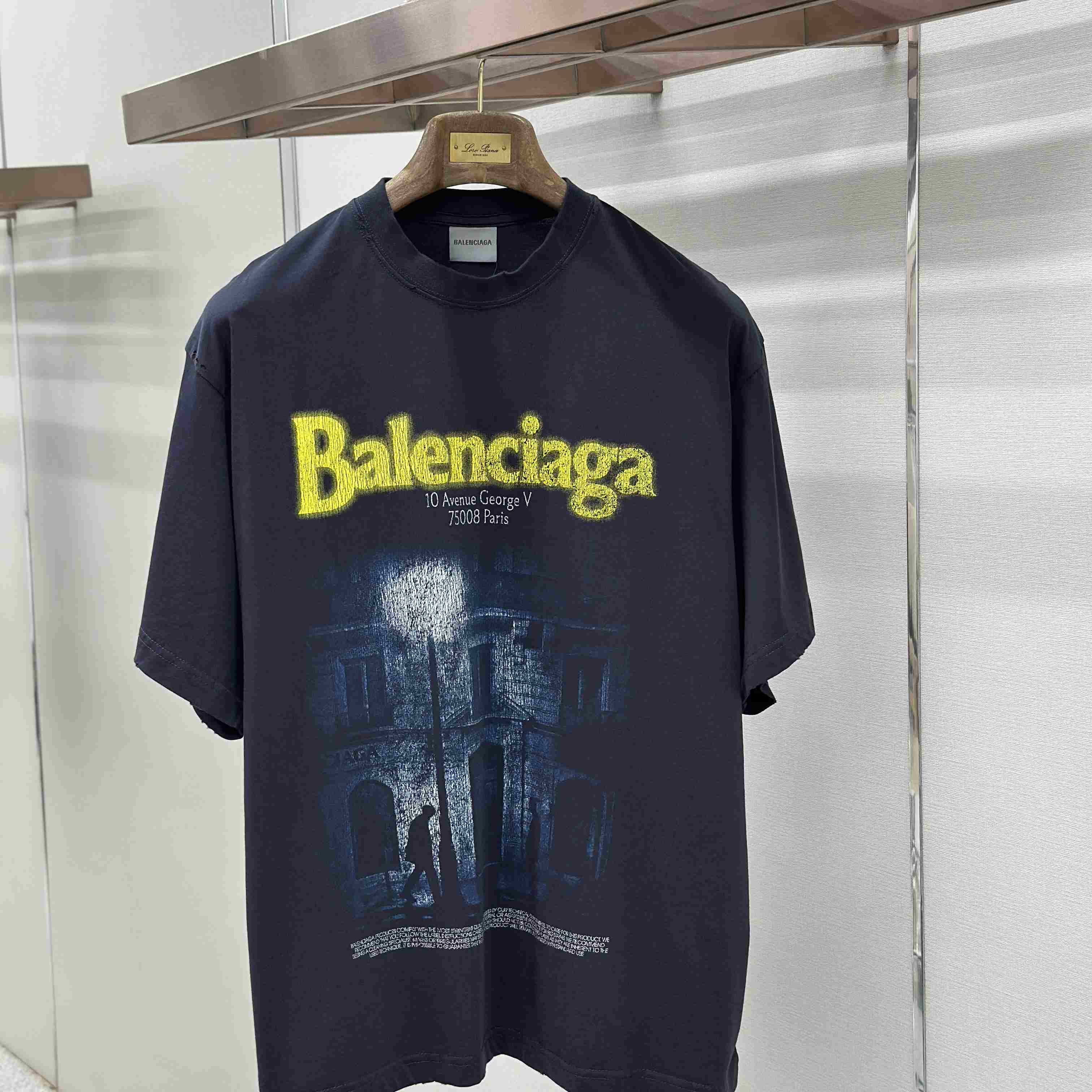 Balenciaga Printed Cotton-Jersey T-Shirt - FashionPlug