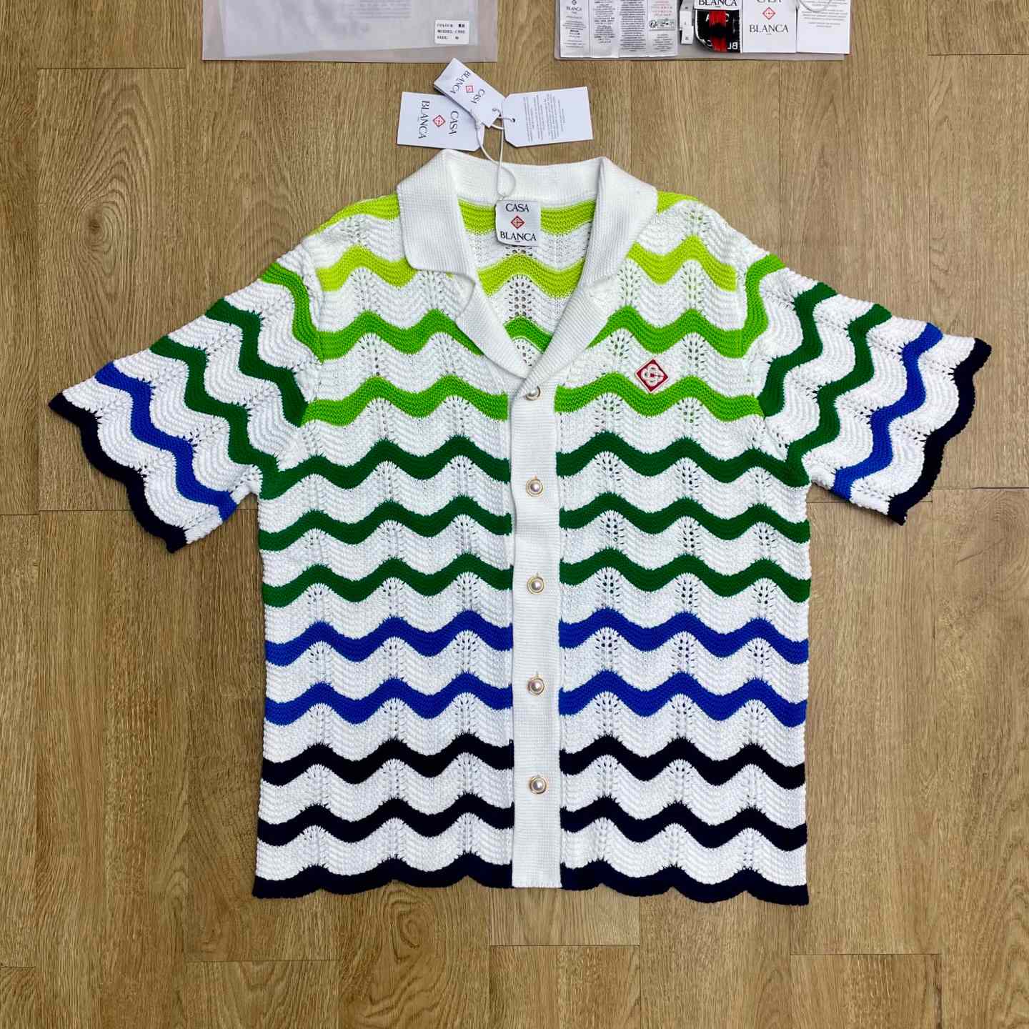 Casablanca Wave Knit Shirt 'Gradient Wave' D0200 - FashionPlug
