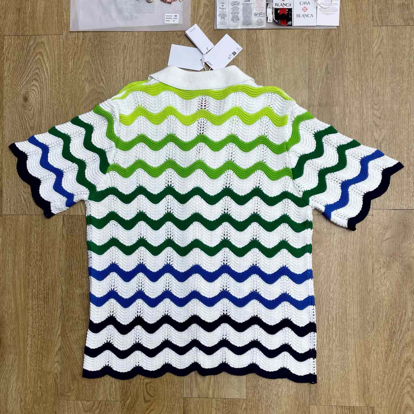 Casablanca Wave Knit Shirt 'Gradient Wave' D0200 - FashionPlug