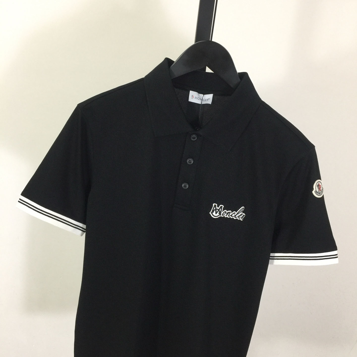 Moncler Logo-Embroidered Cotton Polo Shirt - FashionPlug
