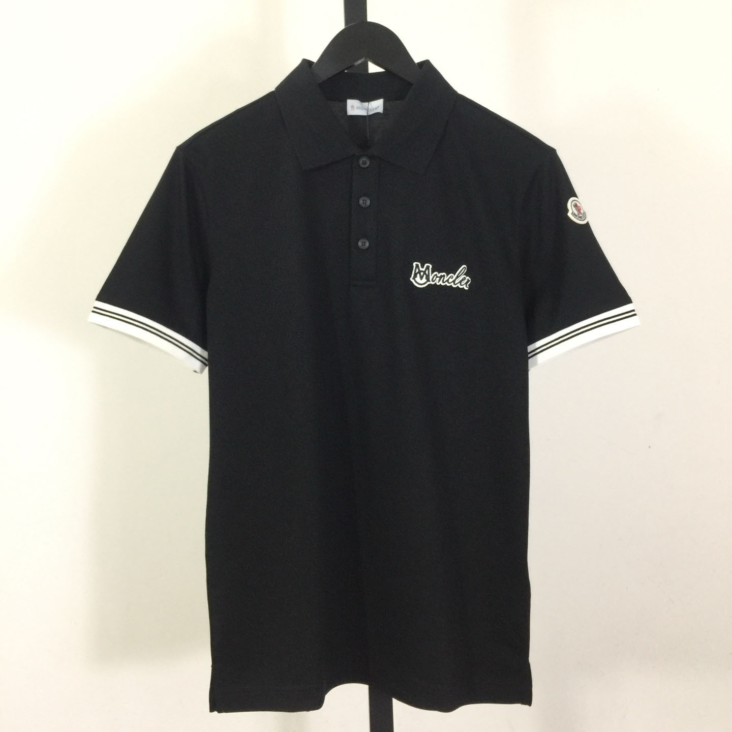 Moncler Logo-Embroidered Cotton Polo Shirt - FashionPlug