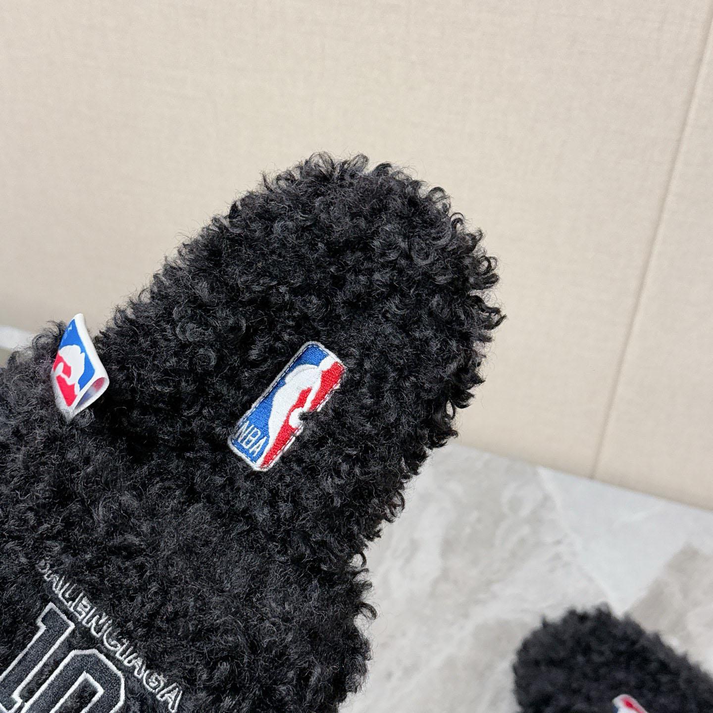 Balenciaga | Nba Collaboration Furry Open Mule - FashionPlug