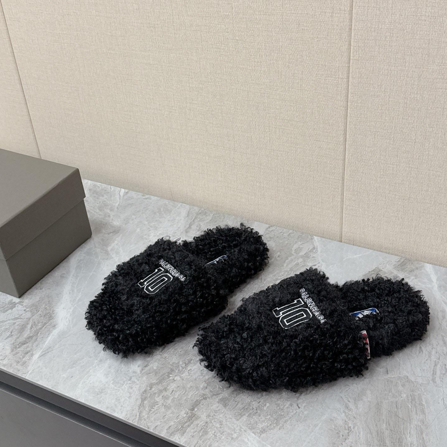 Balenciaga | Nba Collaboration Furry Open Mule - FashionPlug