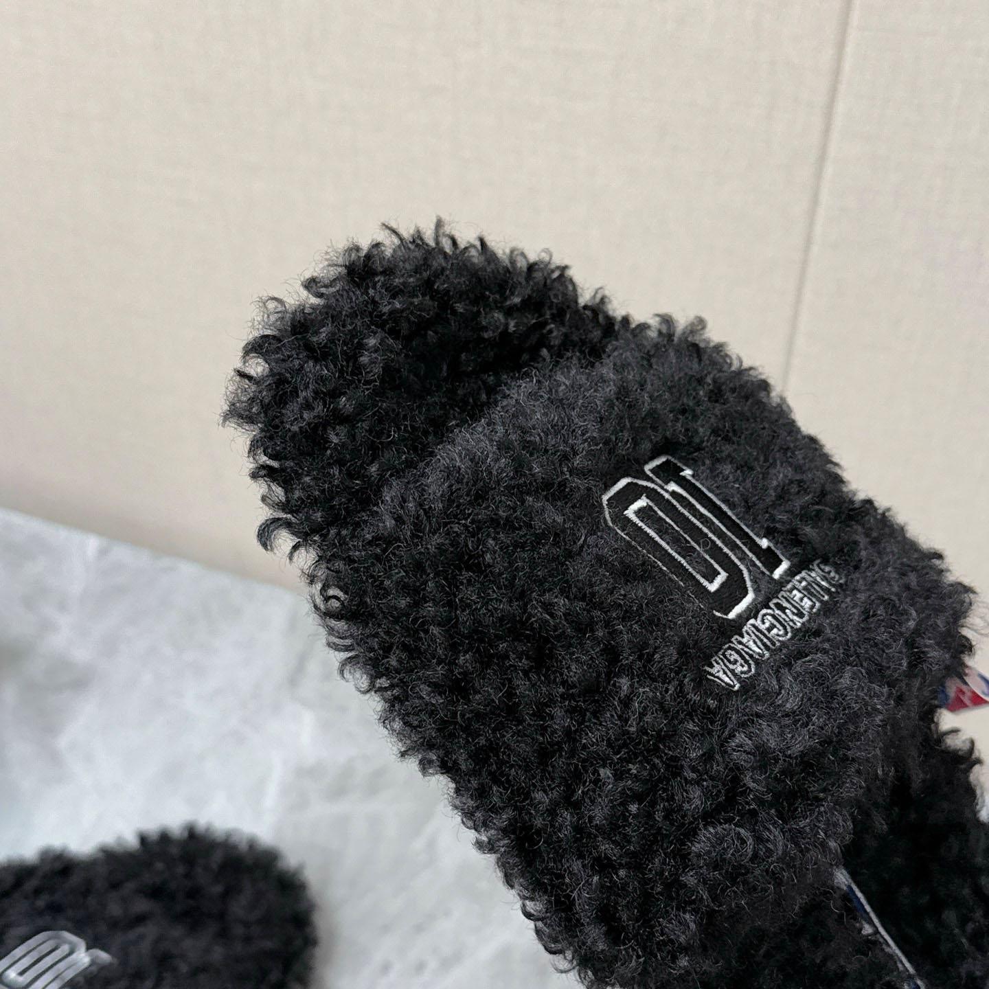 Balenciaga | Nba Collaboration Furry Open Mule - FashionPlug