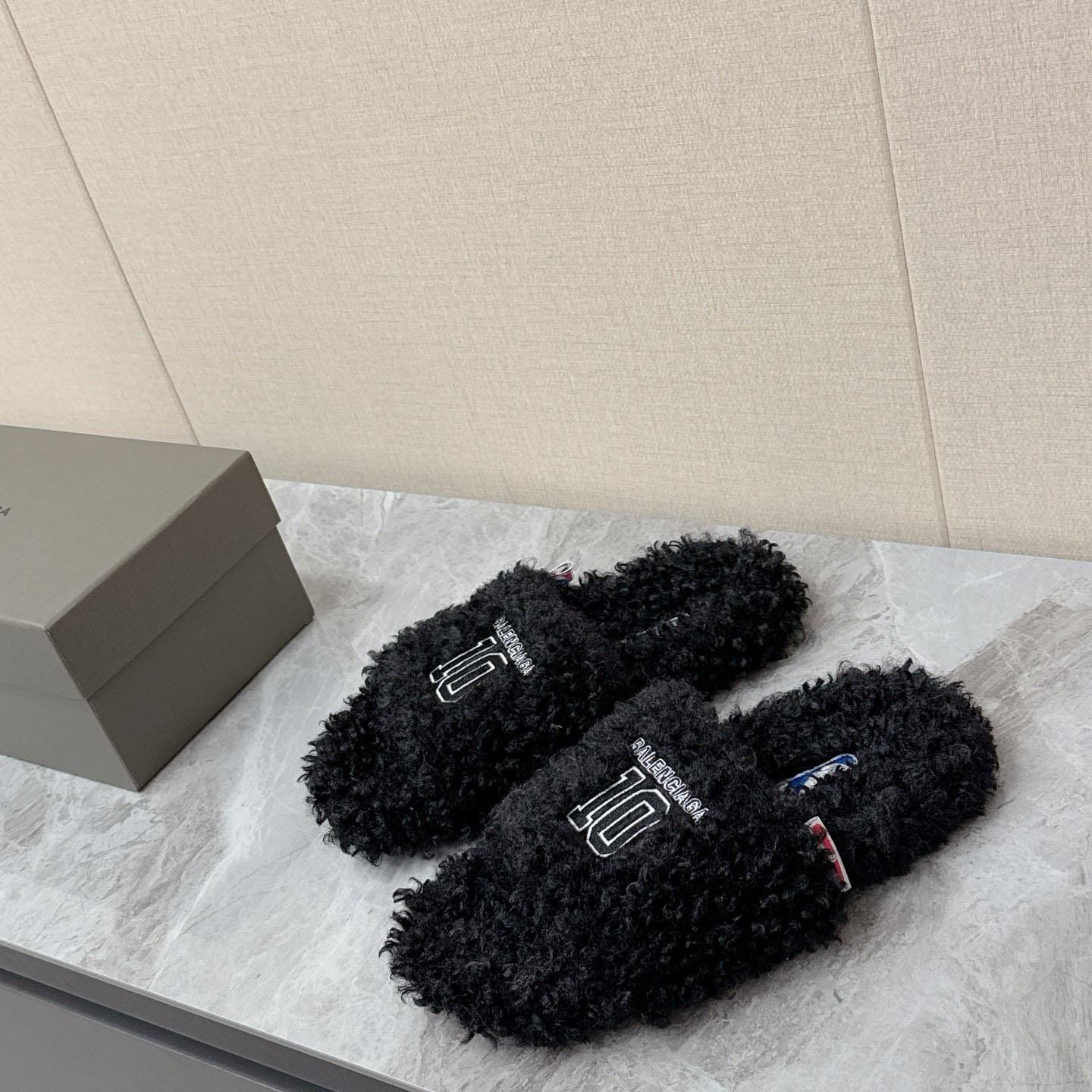 Balenciaga | Nba Collaboration Furry Open Mule - FashionPlug