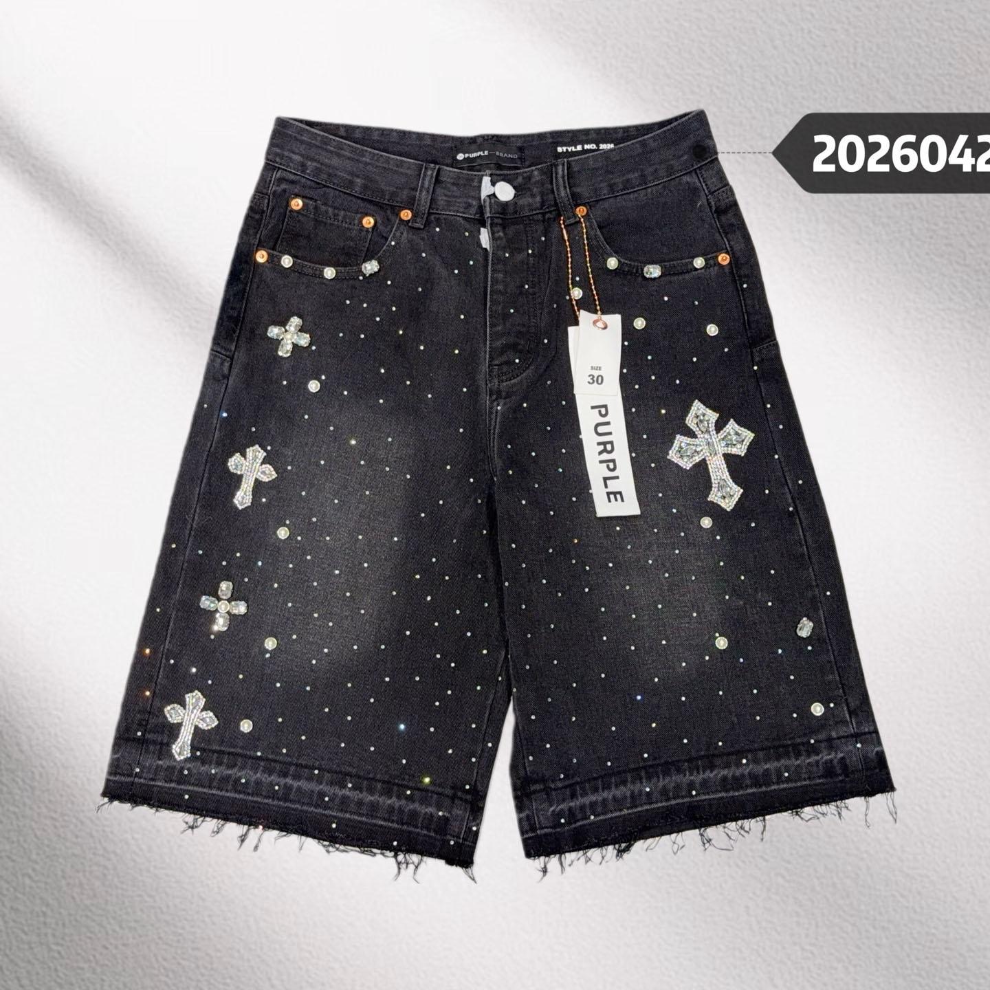 Purple-Brand Shorts  20312 - FashionPlug