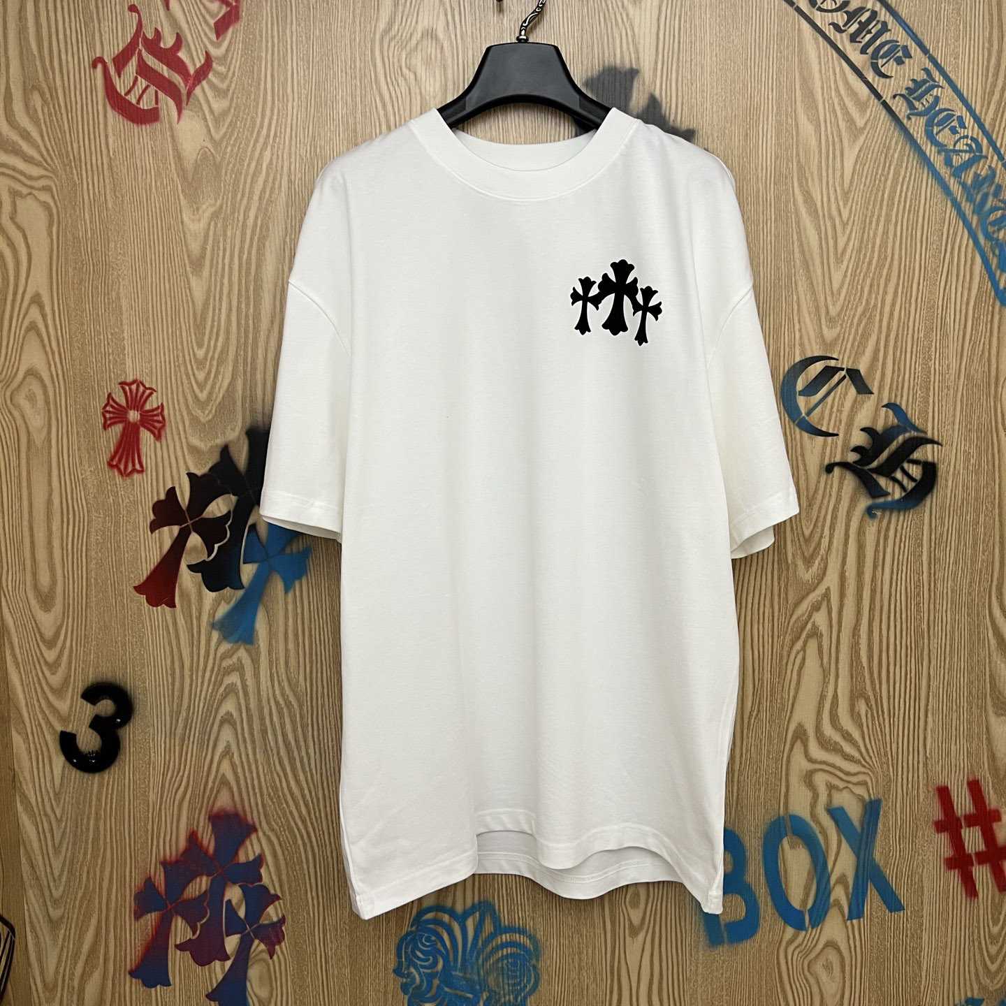 Chrome Hearts Triple Cross T-Shirt 'White' - FashionPlug