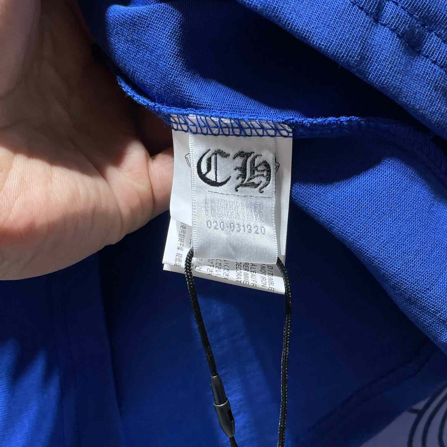 Chrome Hearts Horseshoe Baseball Shirt Blue - FashionPlug