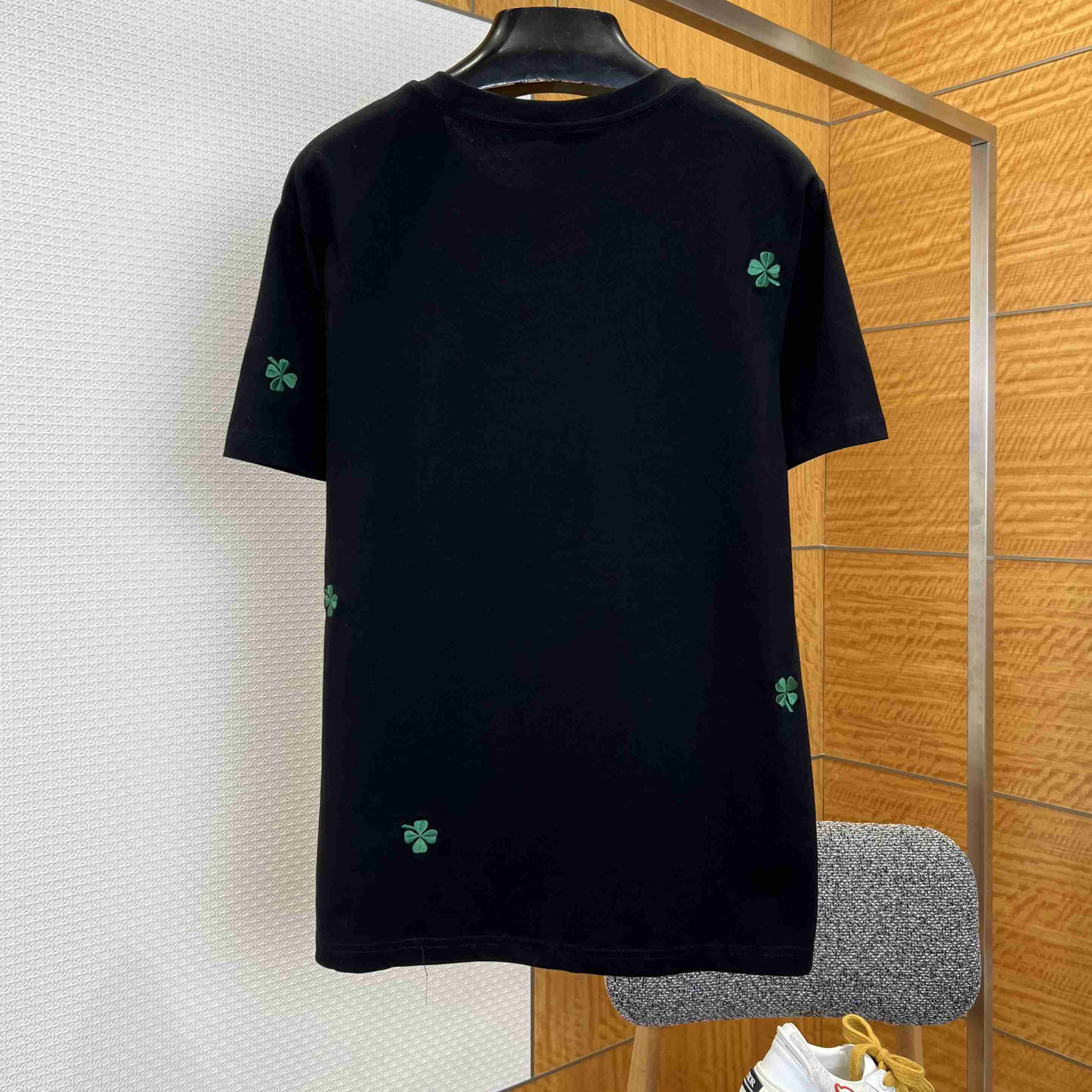 Dior T-Shirt with Dior Clover Embroidery - FashionPlug