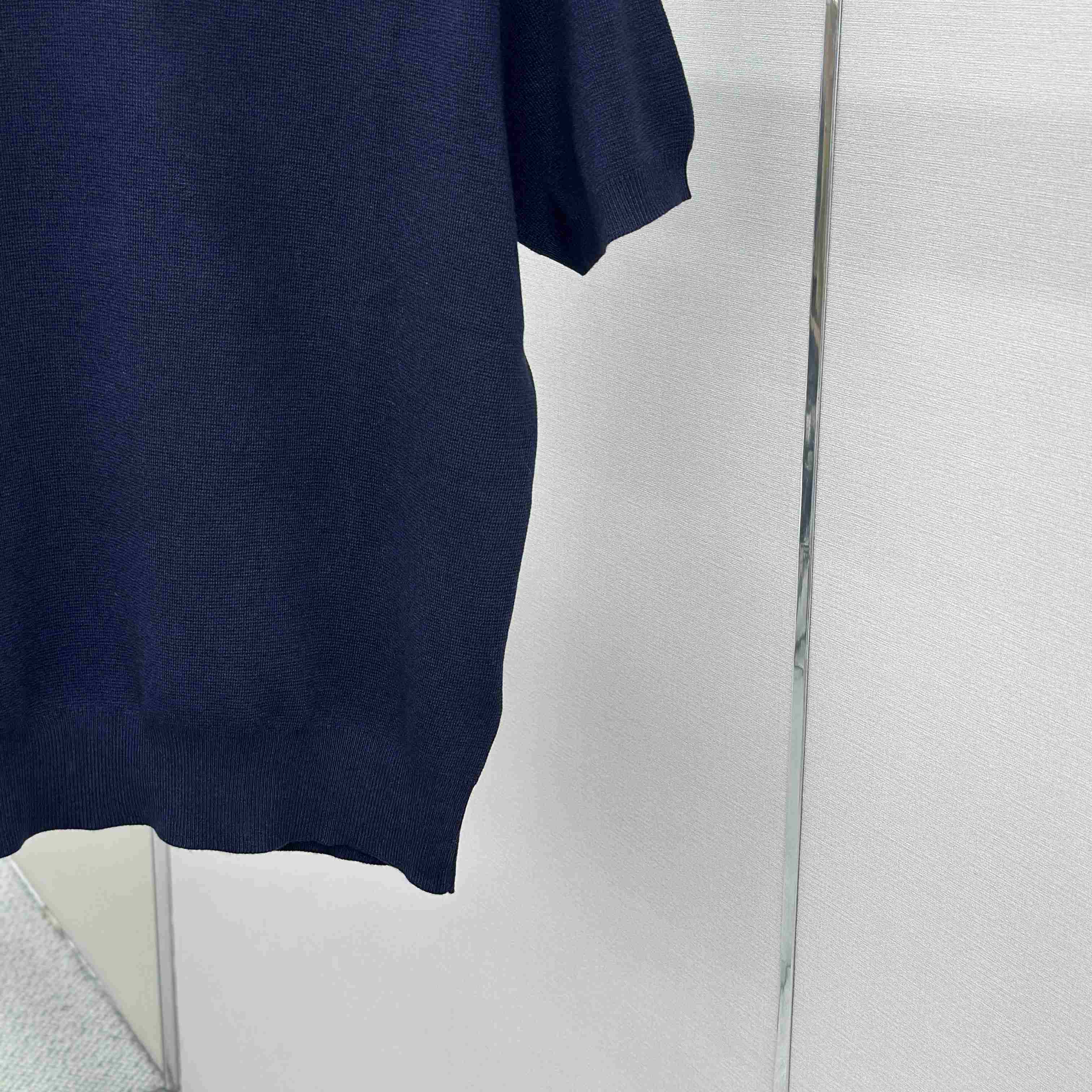 Gucci Silk Cotton Knit T-shirt With Intarsia - FashionPlug