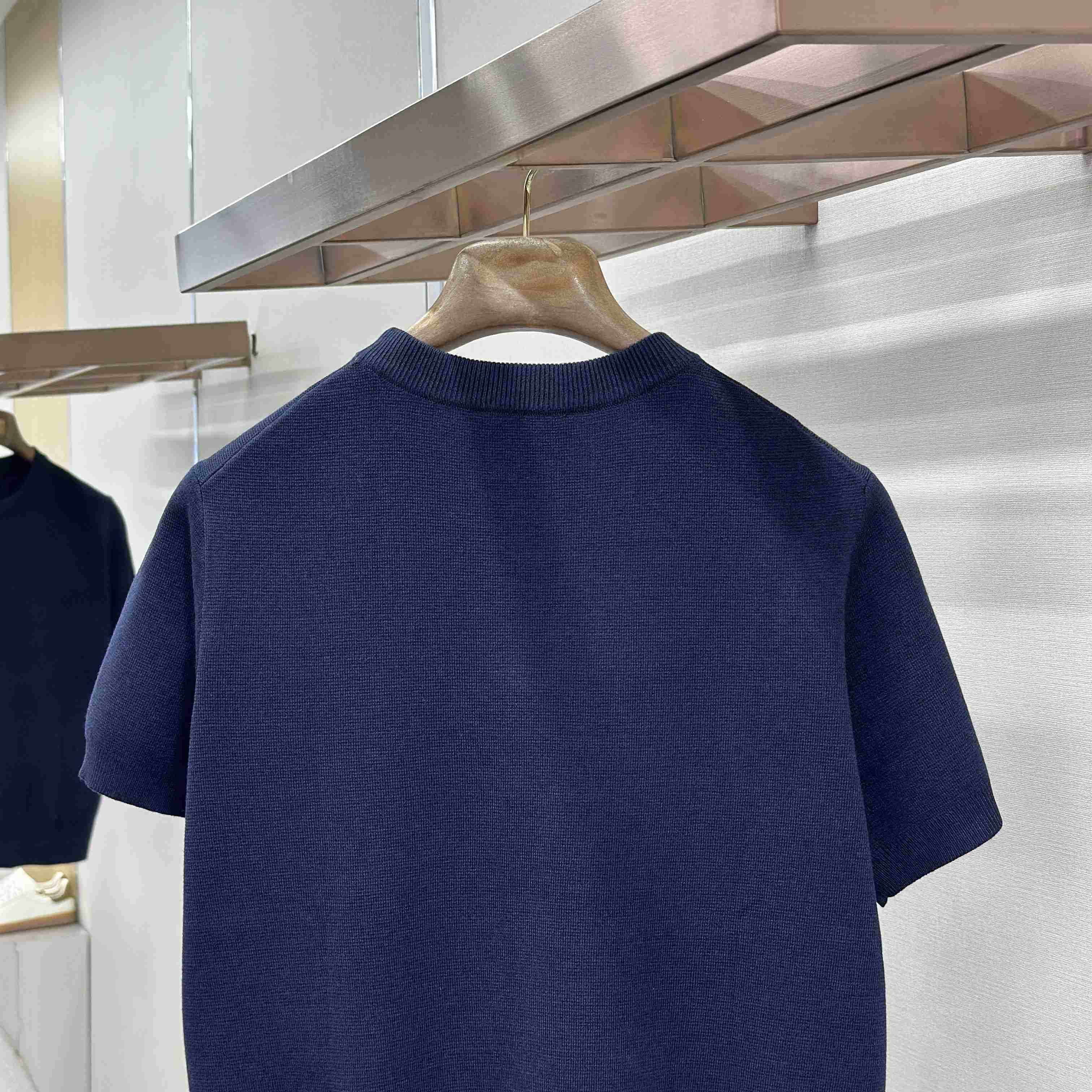 Gucci Silk Cotton Knit T-shirt With Intarsia - FashionPlug
