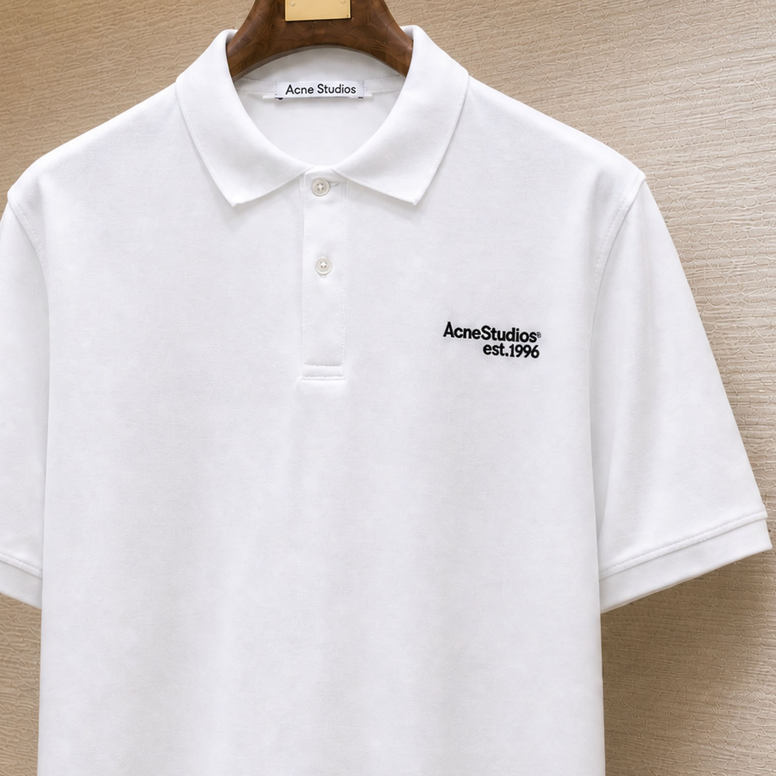 Acne Studios Washed Logo Polo - FashionPlug