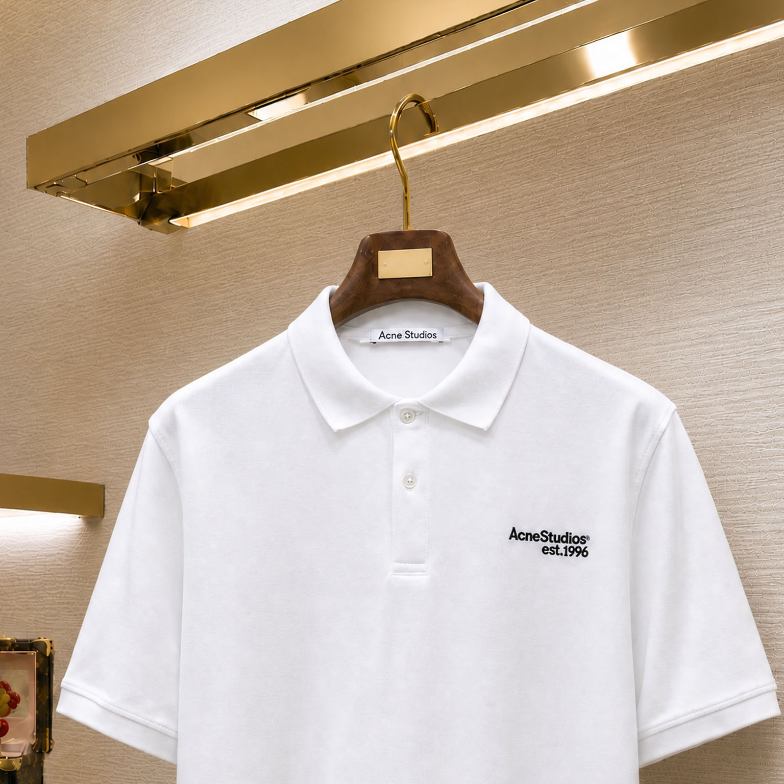 Acne Studios Washed Logo Polo - FashionPlug