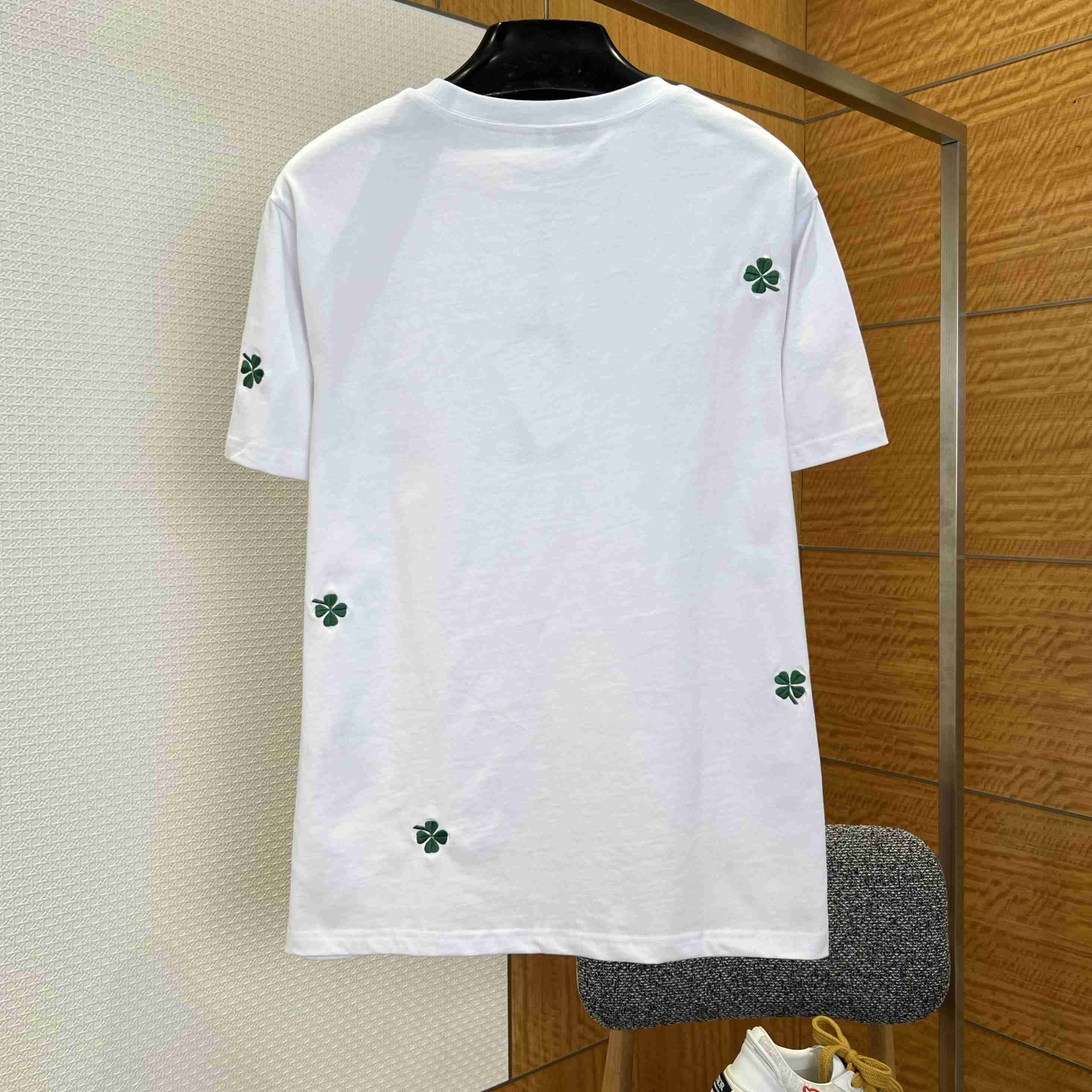 Dior T-Shirt with Dior Clover Embroidery - FashionPlug