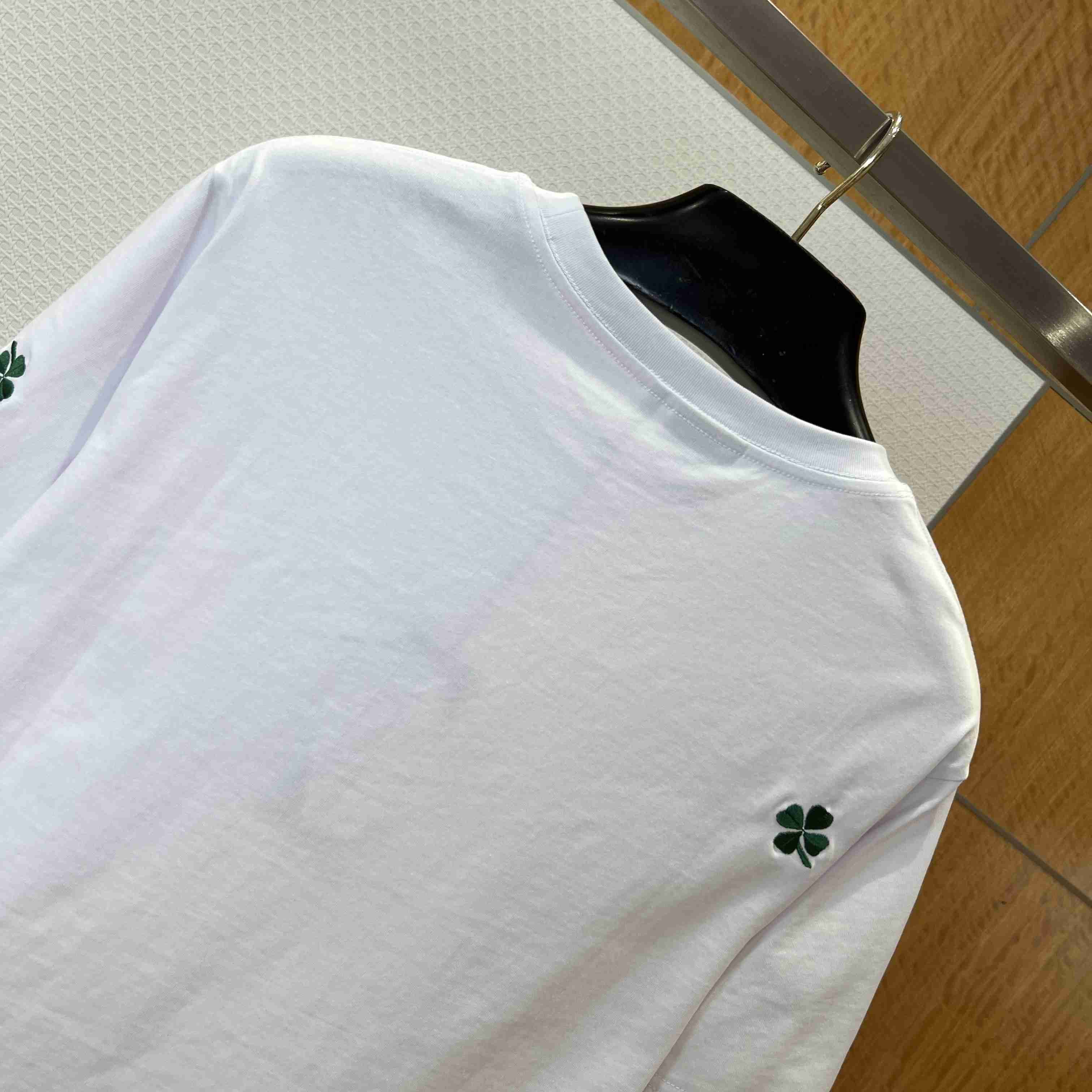 Dior T-Shirt with Dior Clover Embroidery - FashionPlug
