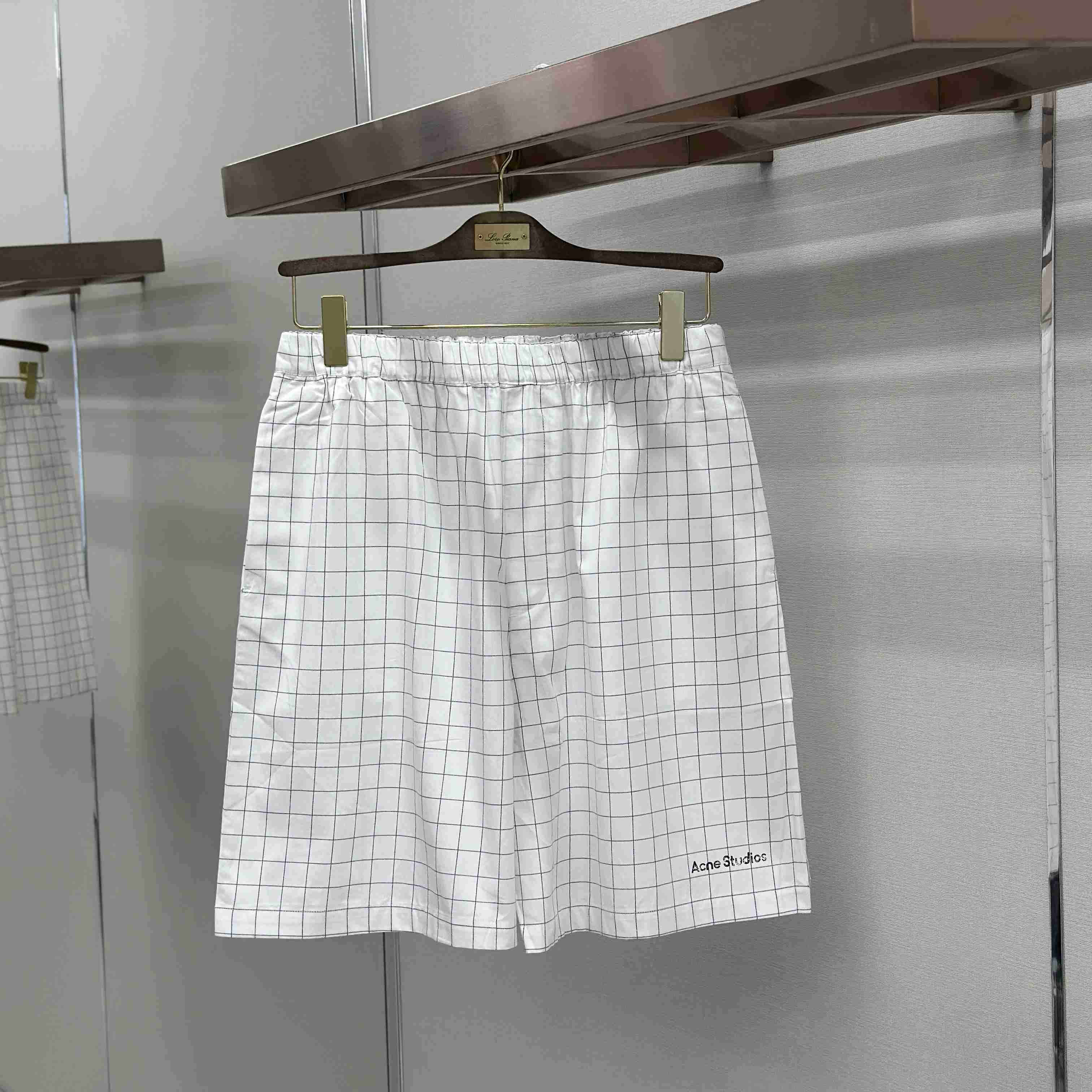 Acne Studios Casual Check Shorts - FashionPlug
