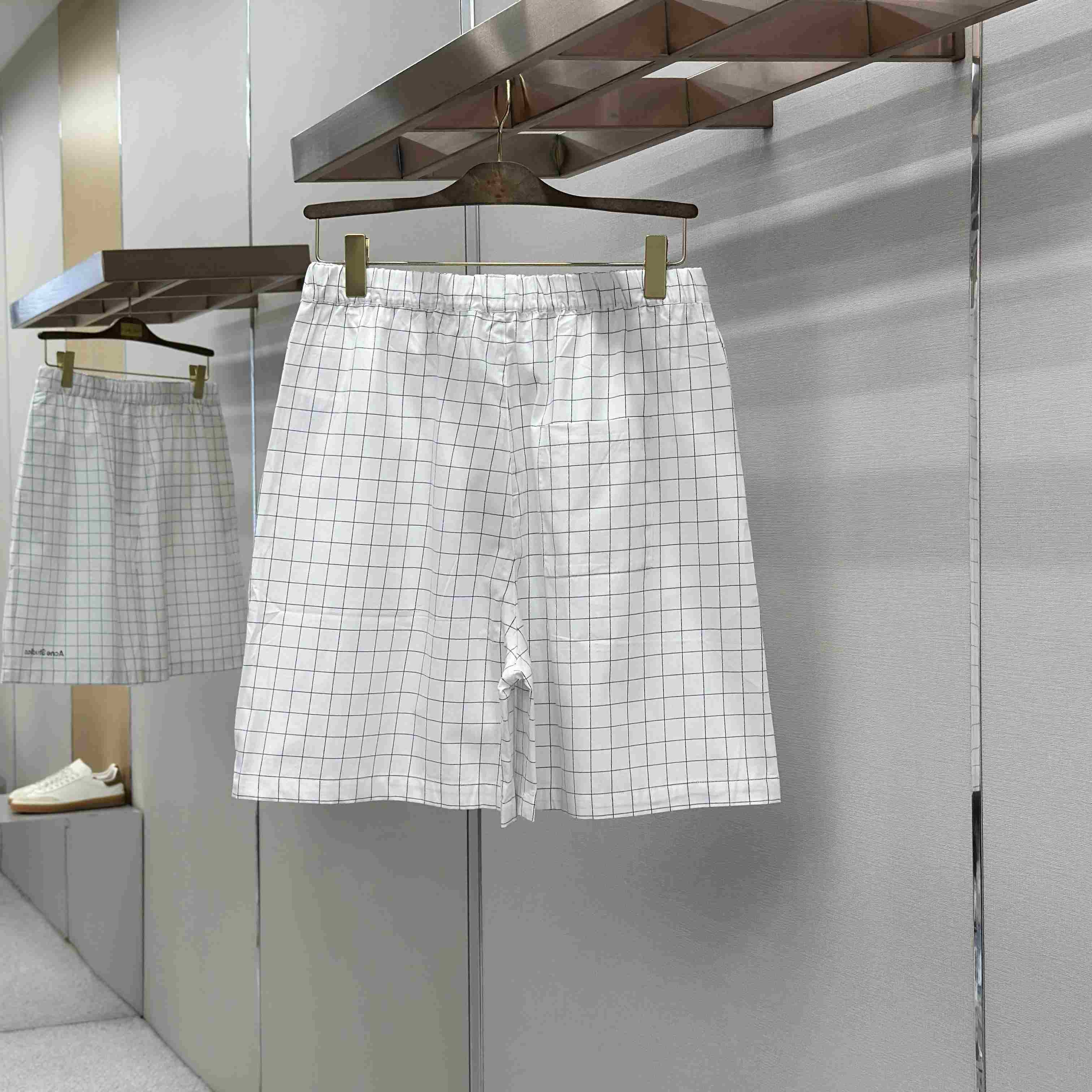 Acne Studios Casual Check Shorts - FashionPlug