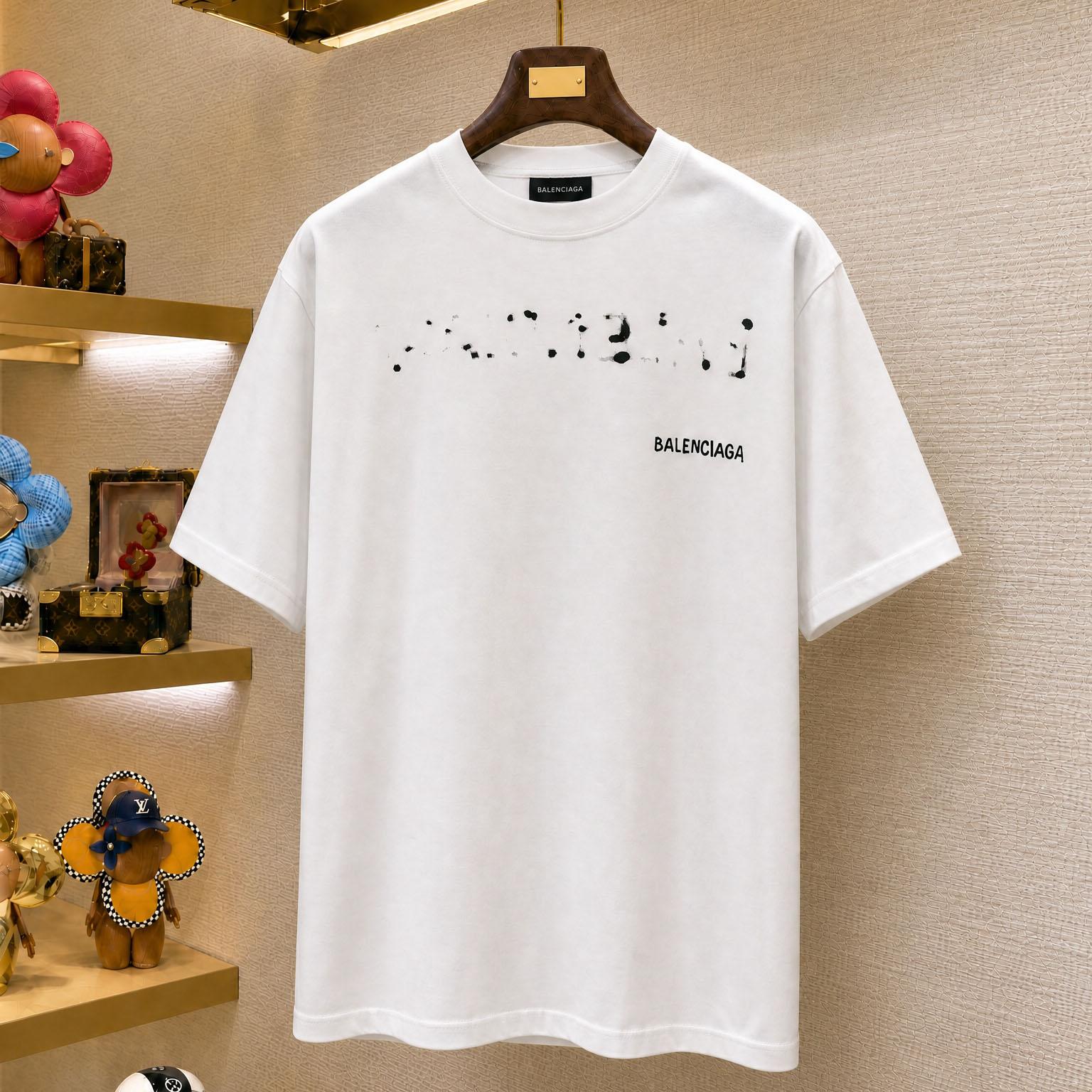 Balenciaga Logo Cotton T-shirt - FashionPlug