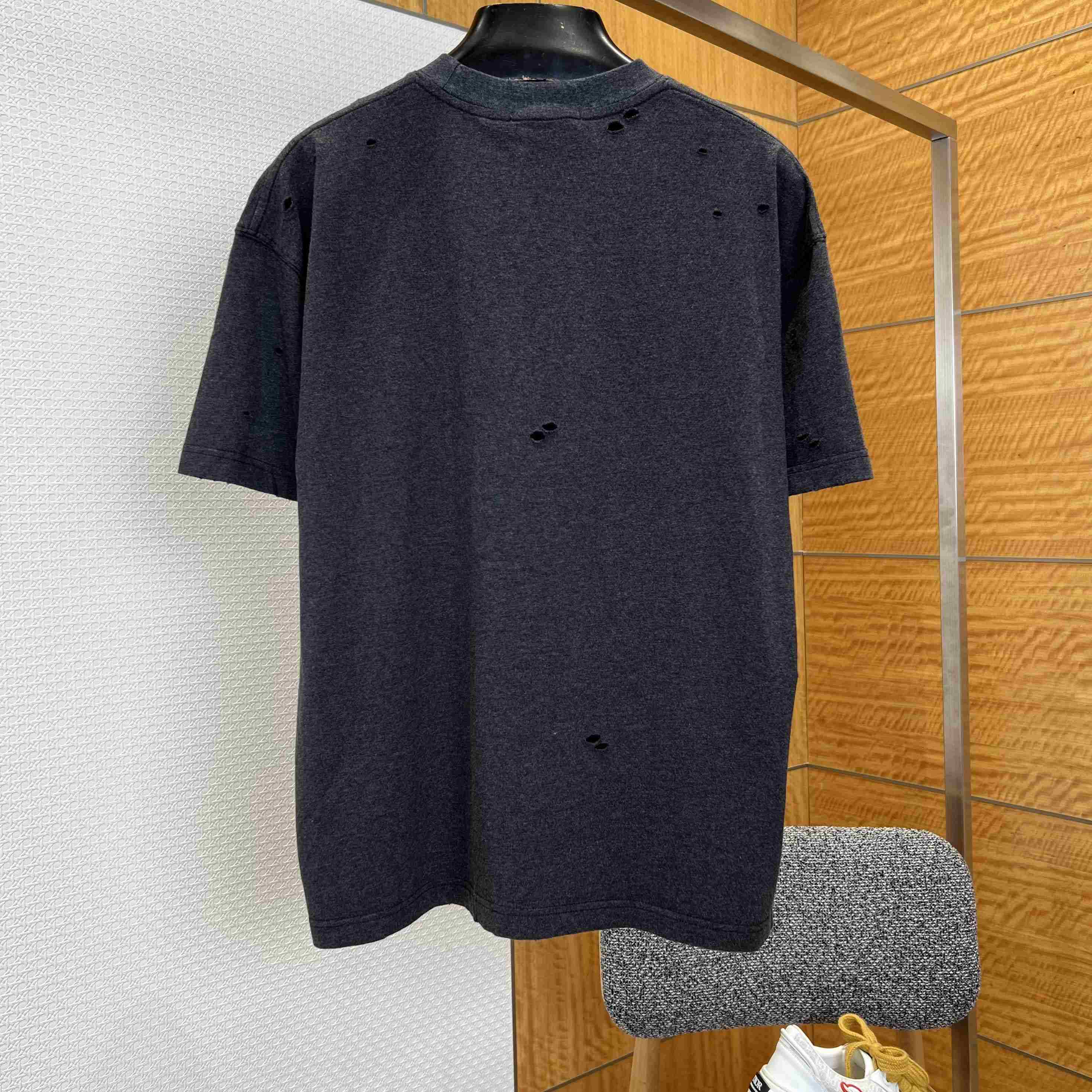 Acne Studios Distressed Logo T-shirt - FashionPlug