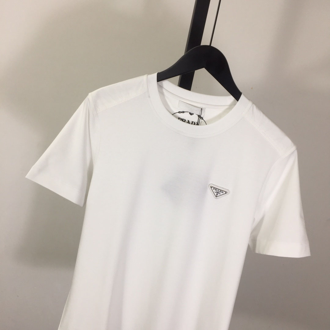 Prada Logo Cotton Tee - FashionPlug
