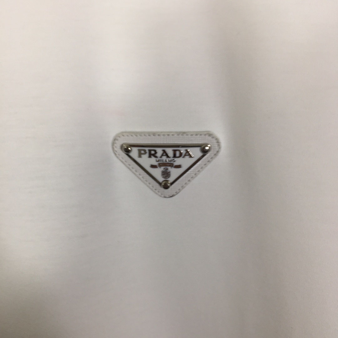 Prada Logo Cotton Tee - FashionPlug