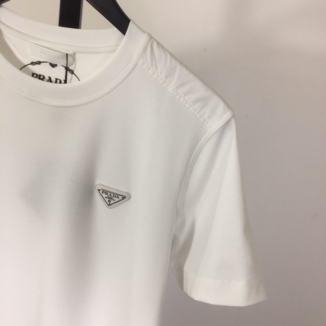 Prada Logo Cotton Tee - FashionPlug
