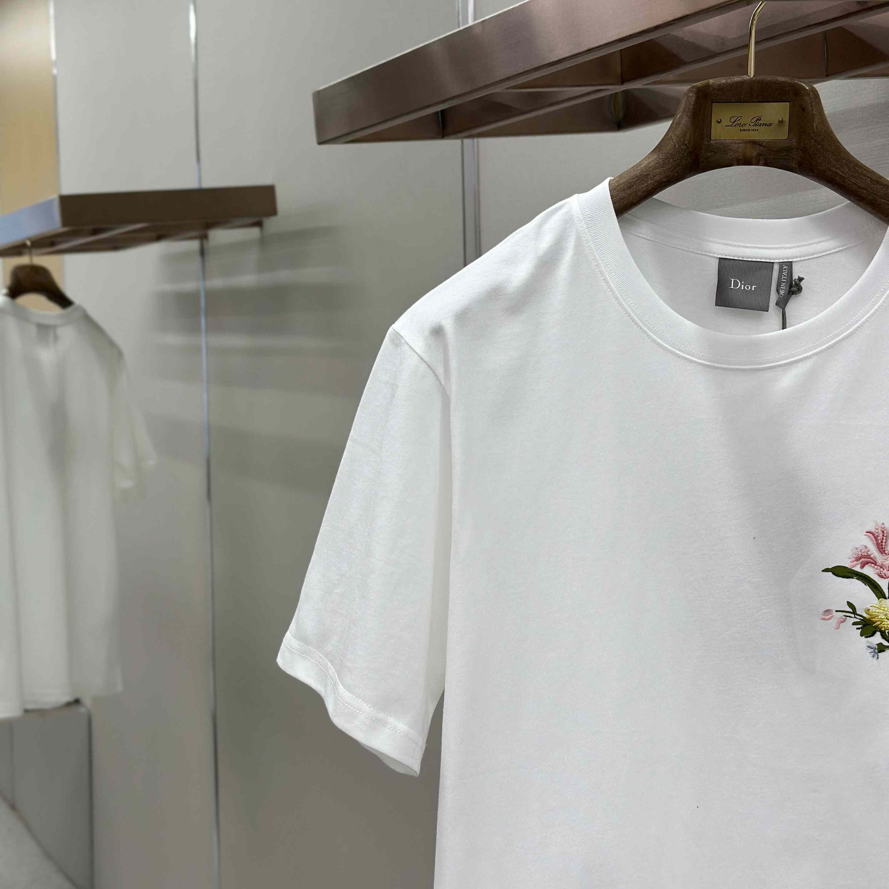 Dior T-Shirt With Dior Secret Garden Motif, Relaxed Fit - FashionPlug