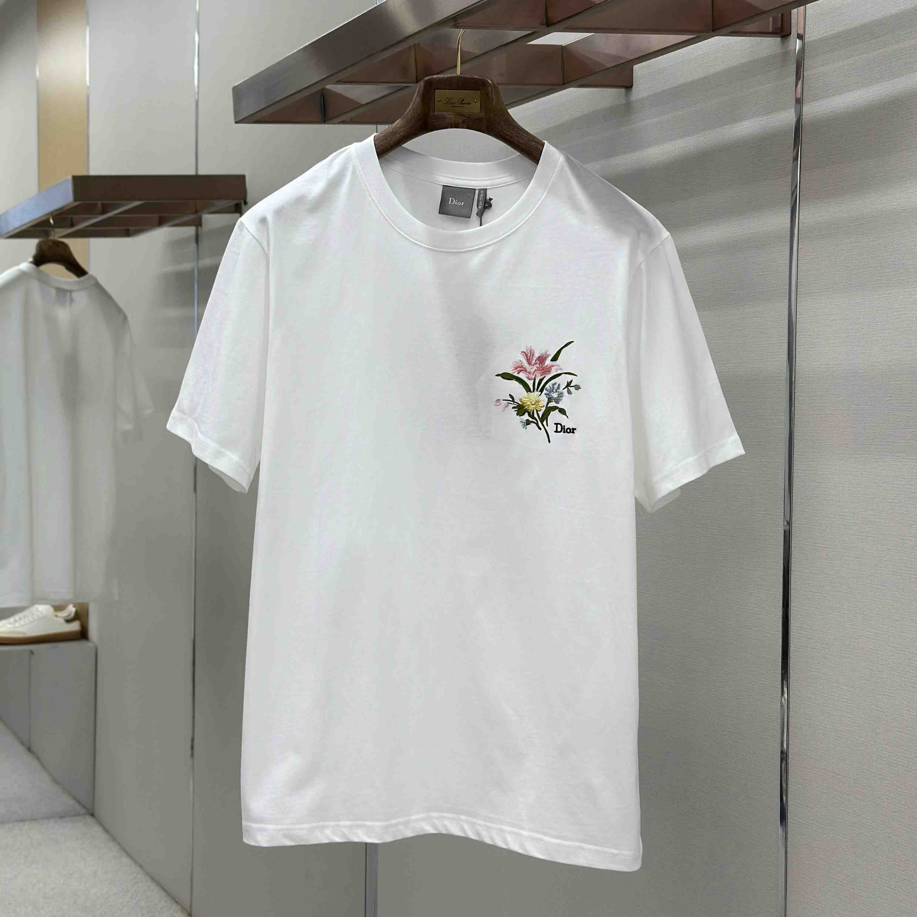 Dior T-Shirt With Dior Secret Garden Motif, Relaxed Fit - FashionPlug