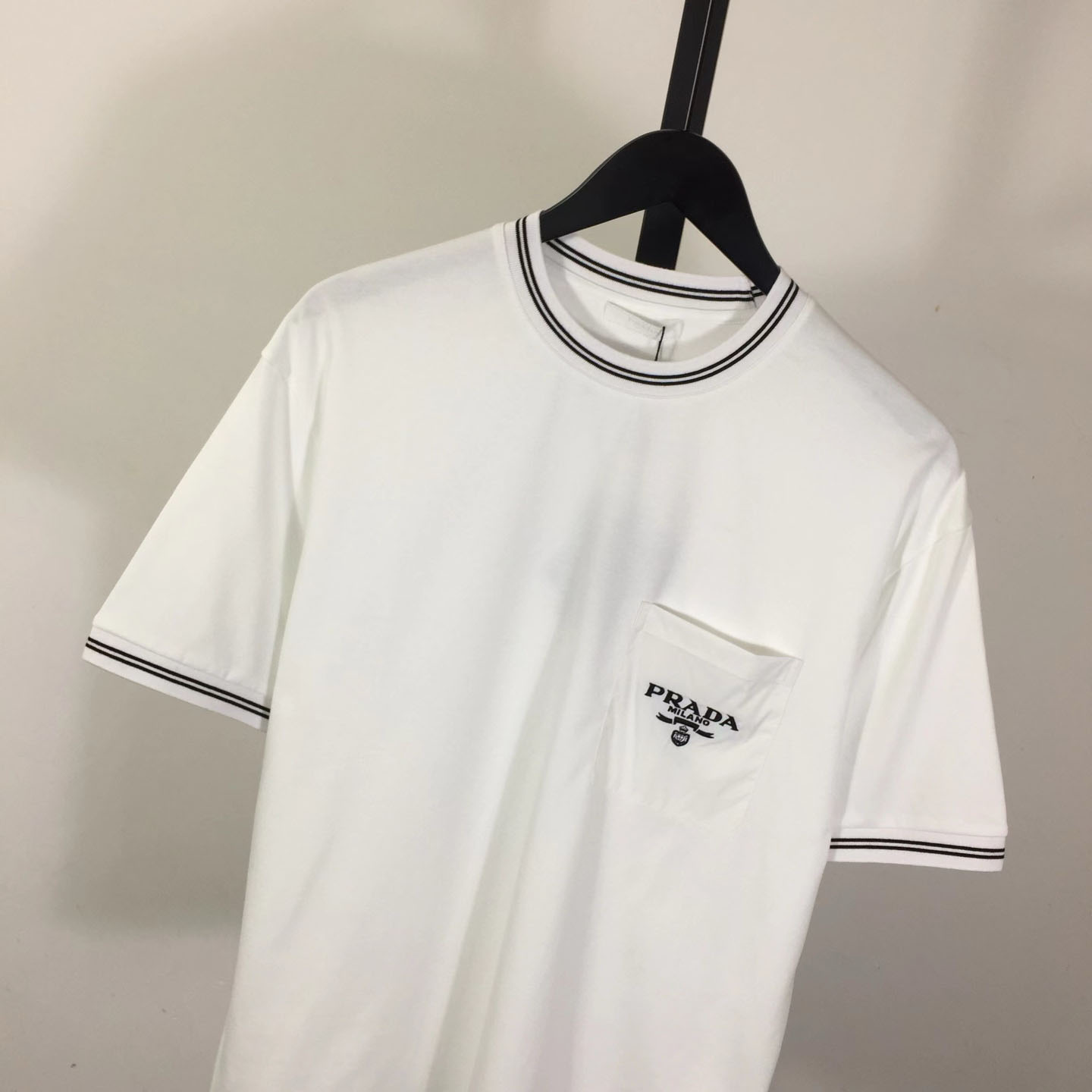 Prada Cotton  Logo Pocket T-shirt - FashionPlug