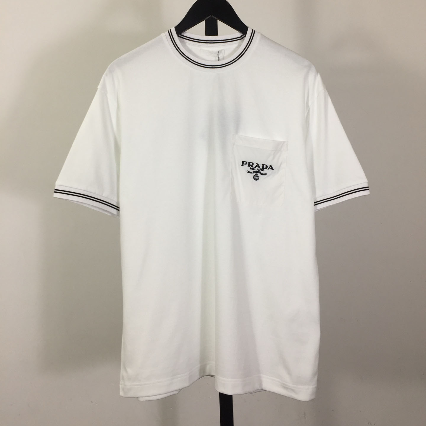 Prada Cotton  Logo Pocket T-shirt - FashionPlug