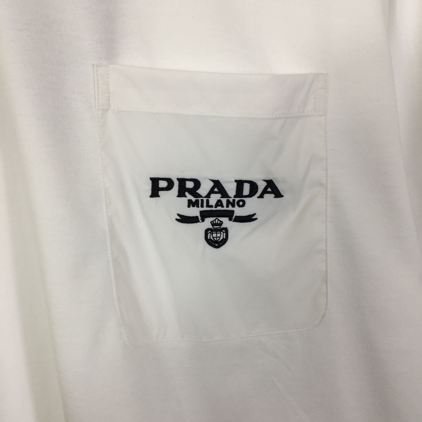 Prada Cotton  Logo Pocket T-shirt - FashionPlug