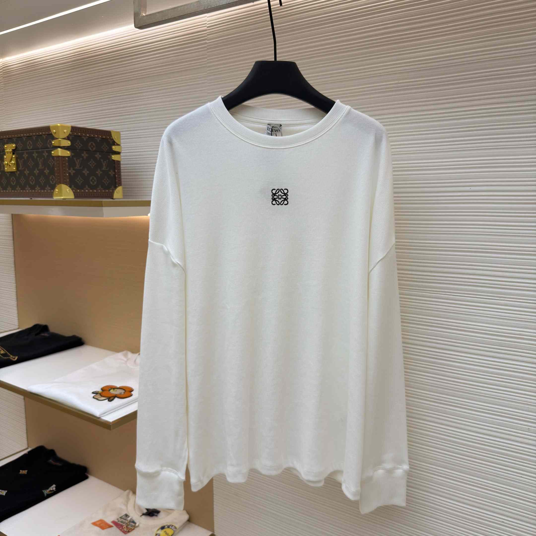 Loewe Oversized Fit Long Sleeve T-shirt In Cotton - FashionPlug