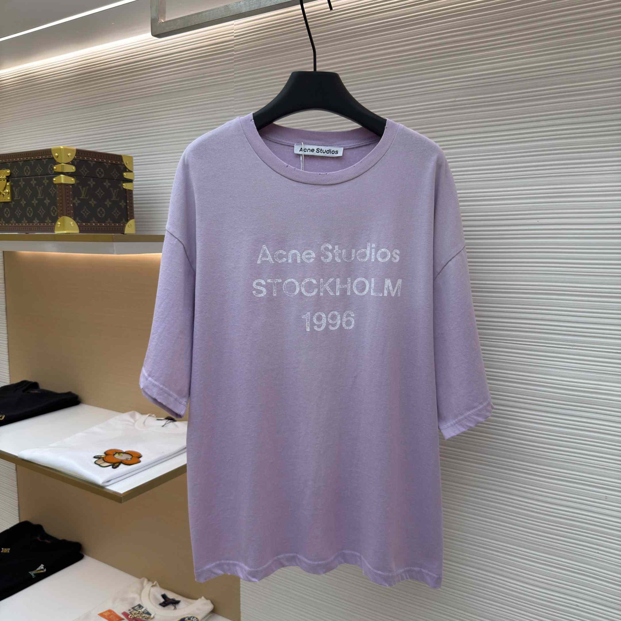 Acne Studios  Sprayed Logo T-shirt - FashionPlug