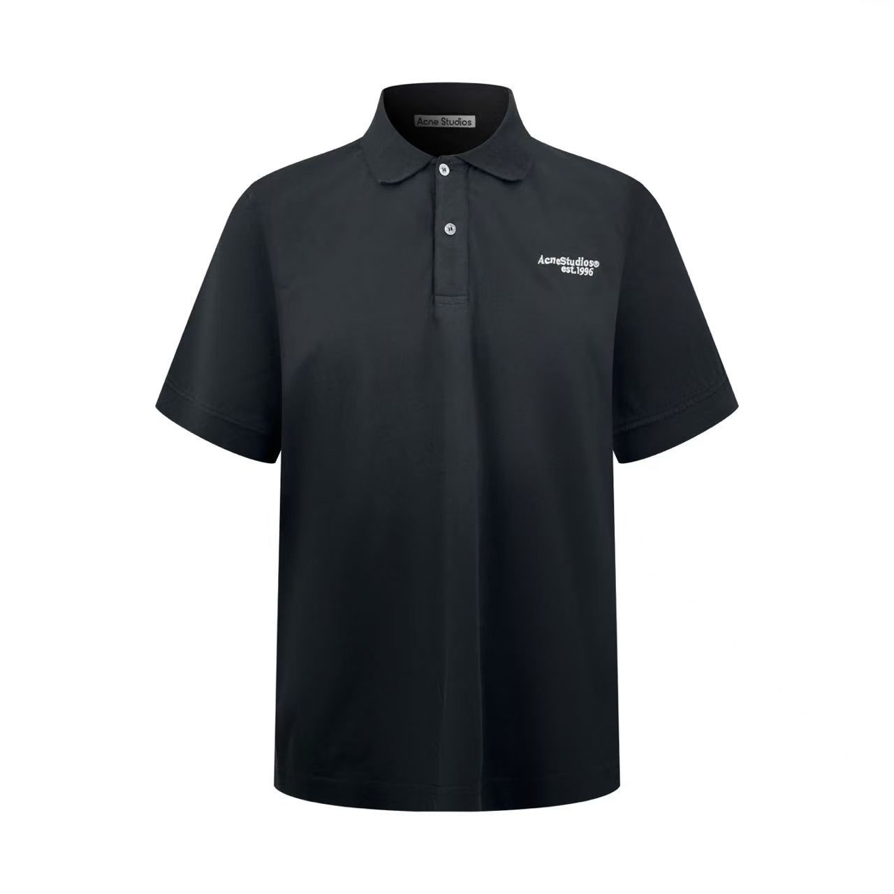 Acne Studios Washed Logo Polo - FashionPlug