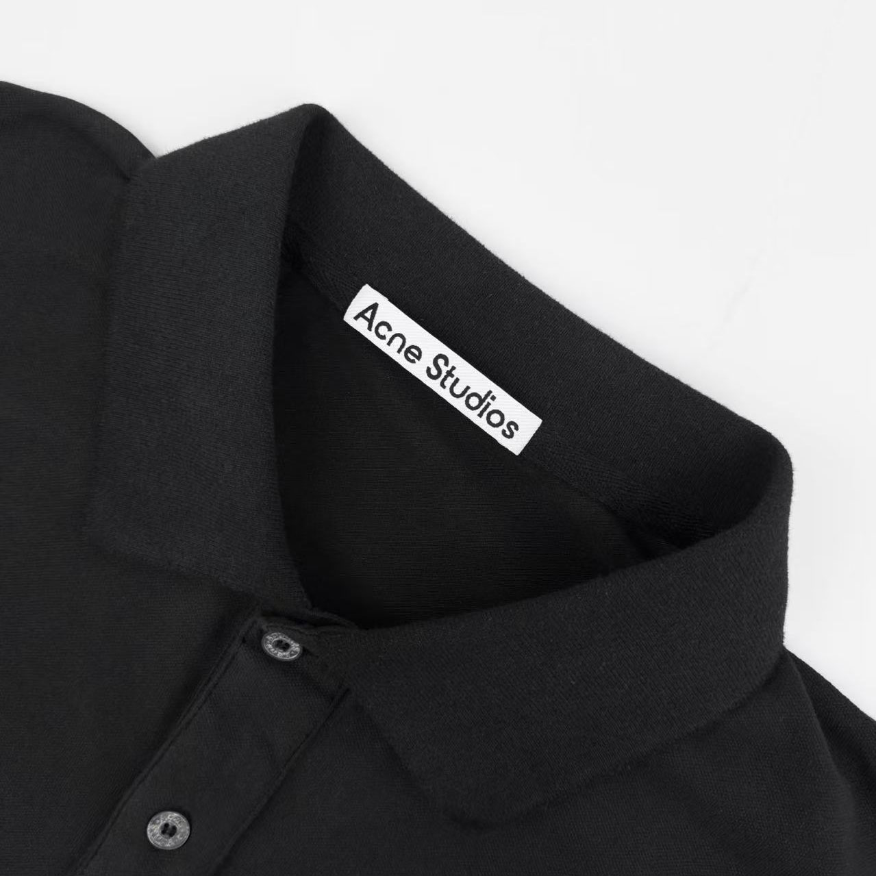 Acne Studios Washed Logo Polo - FashionPlug