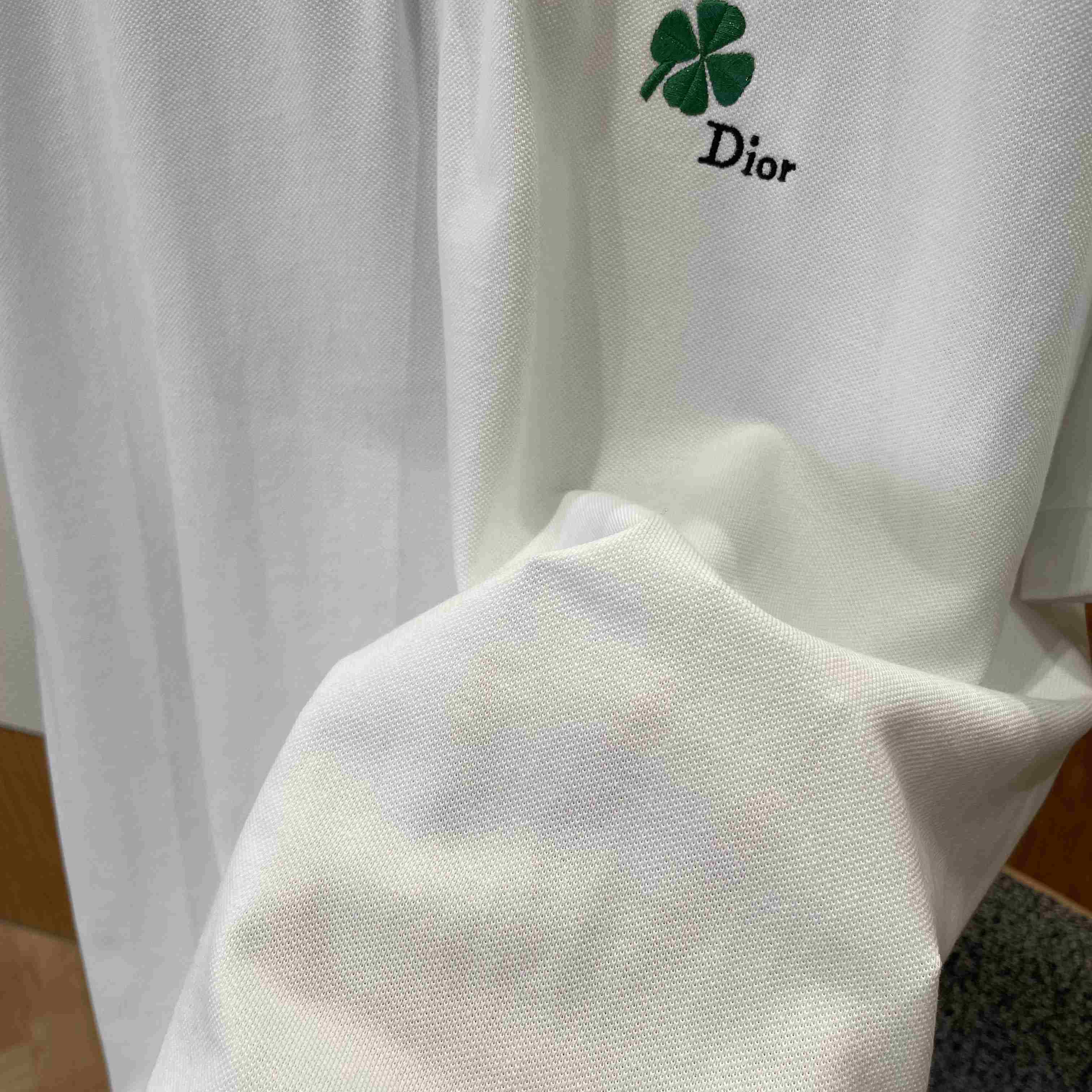 Dior Polo Shirt With Dior Clover Embroidery - FashionPlug