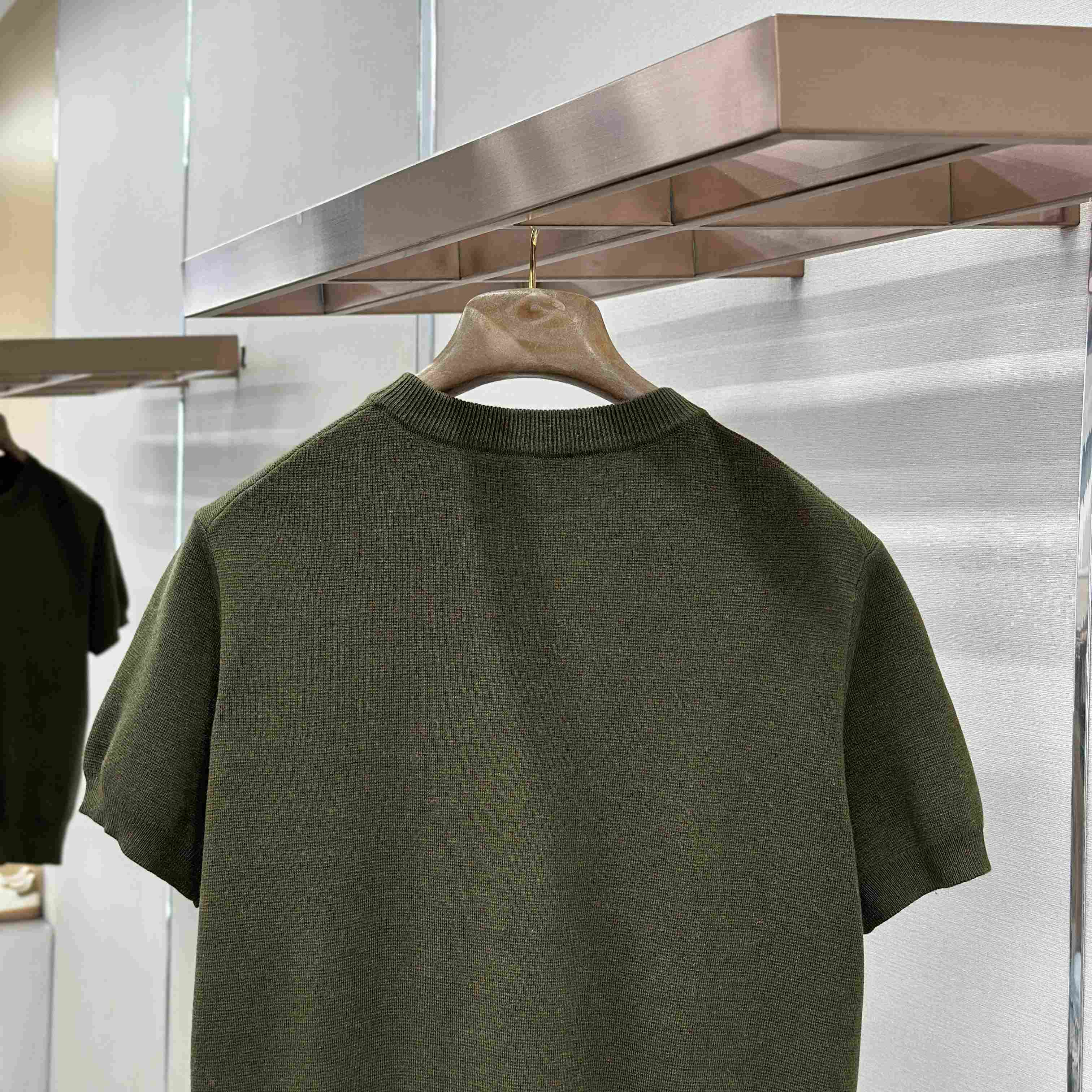 Gucci Silk Cotton Knit T-shirt With Intarsia - FashionPlug