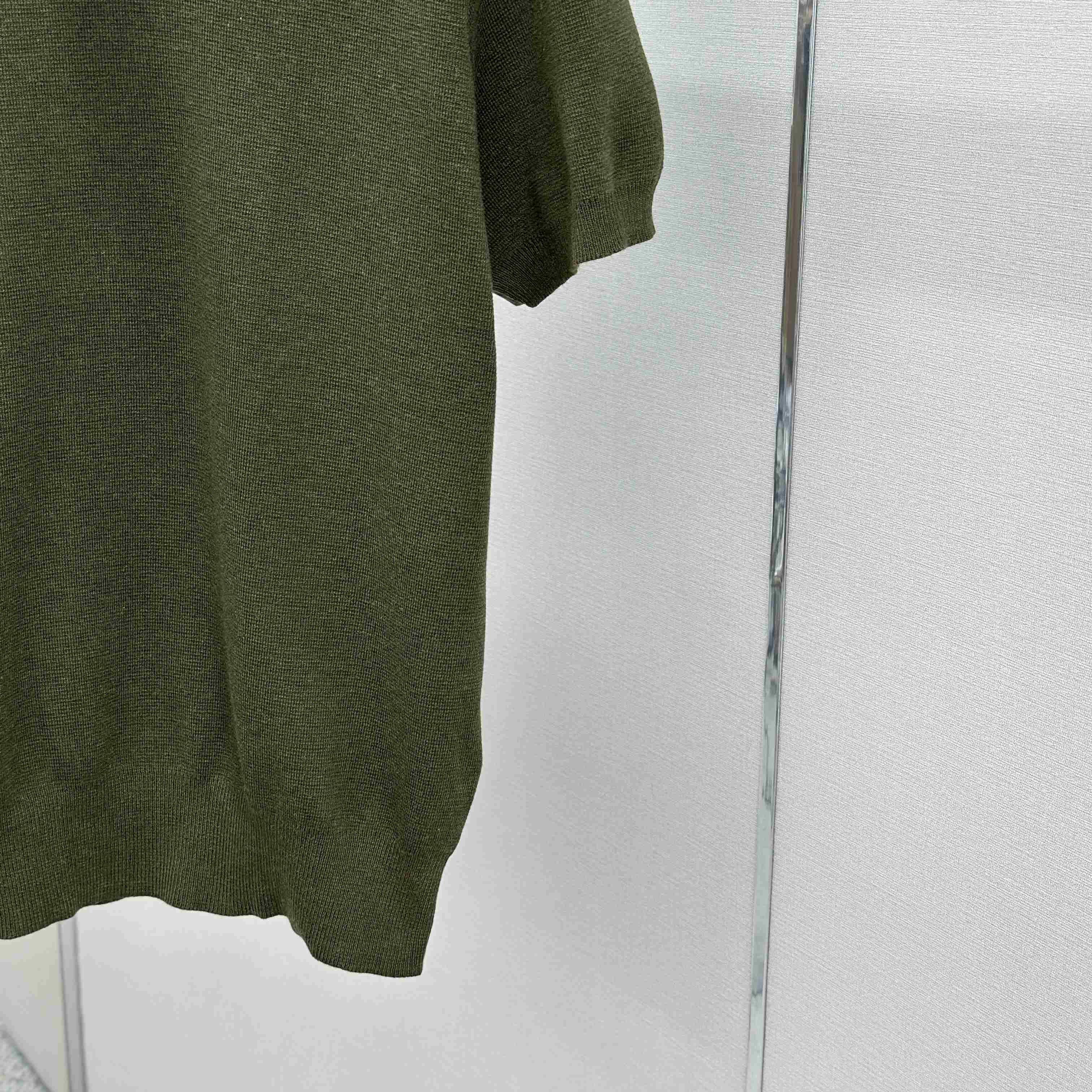 Gucci Silk Cotton Knit T-shirt With Intarsia - FashionPlug