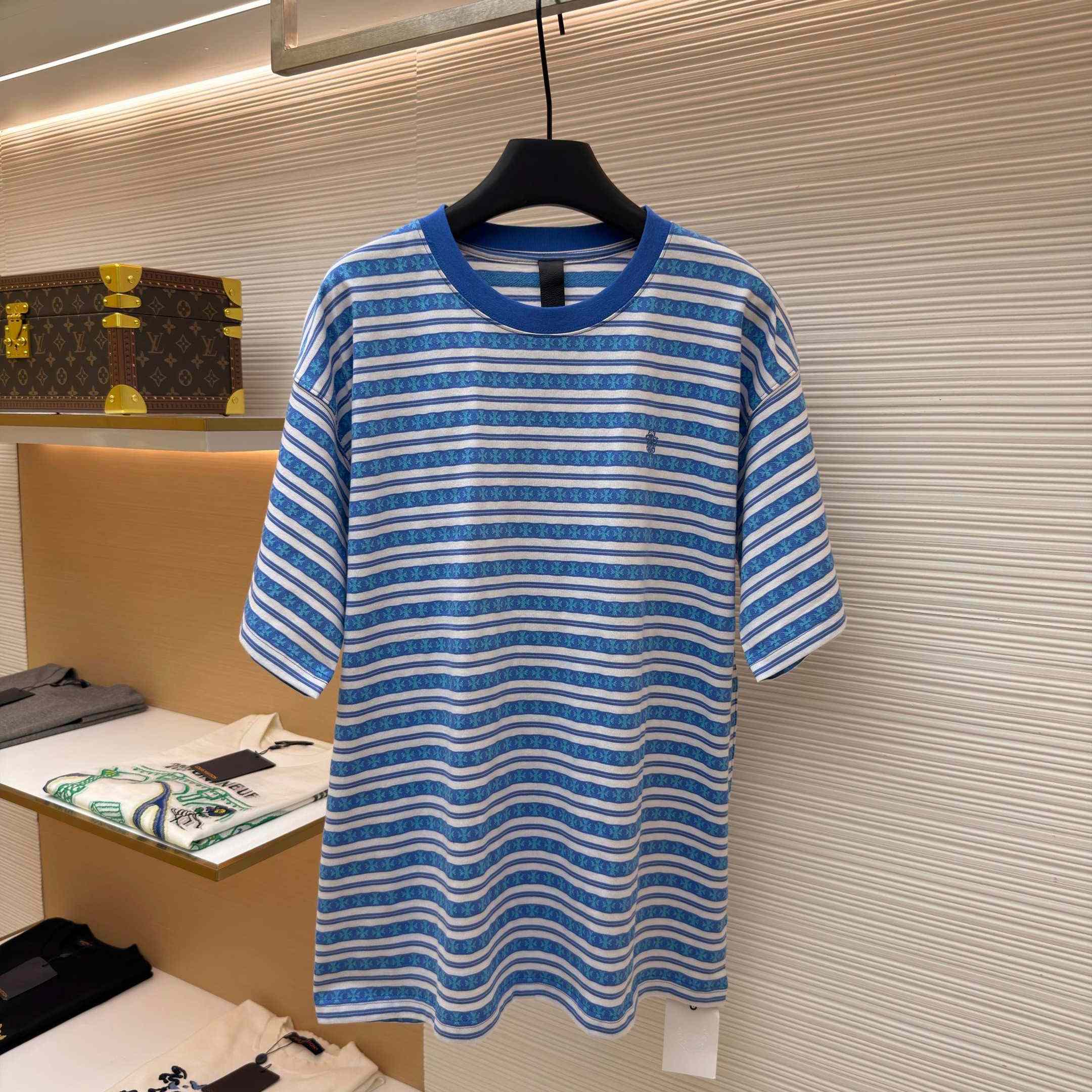 Chrome Hearts Stripe Logo Tee  - FashionPlug