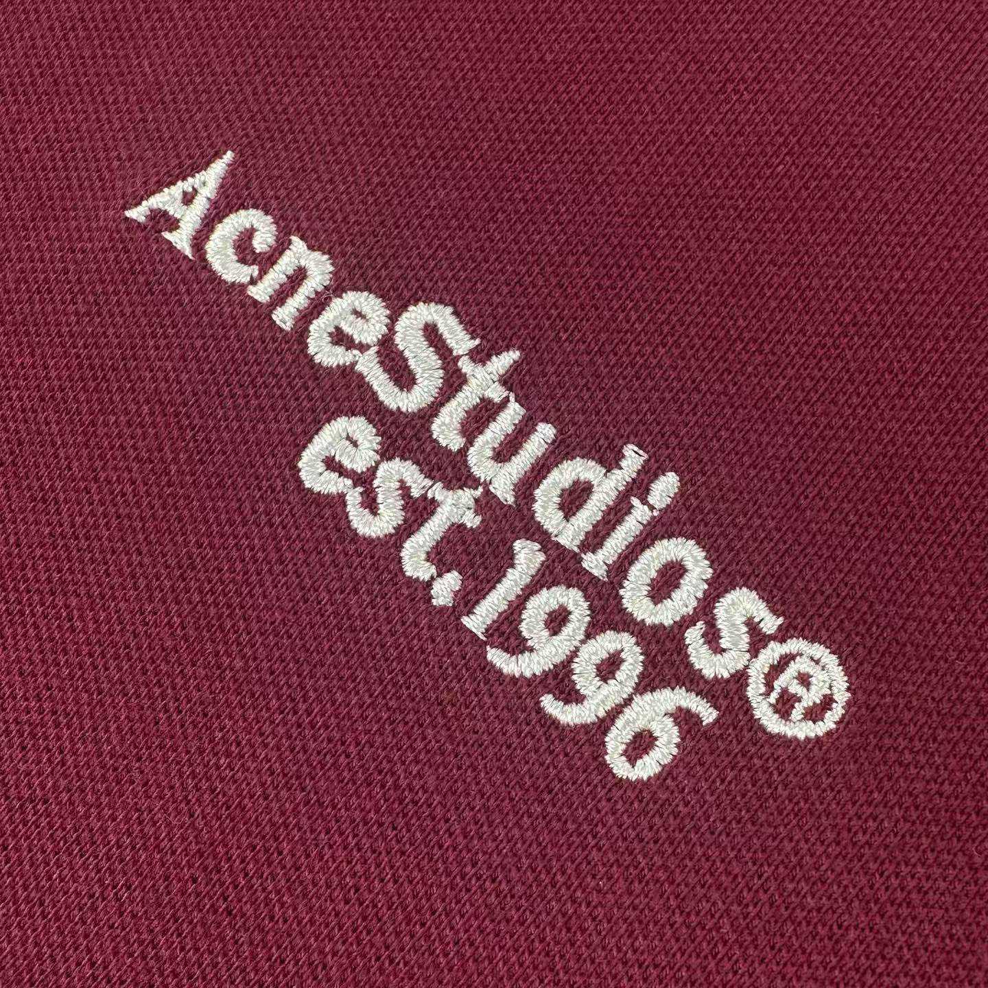 Acne Studios Washed Logo Polo - FashionPlug