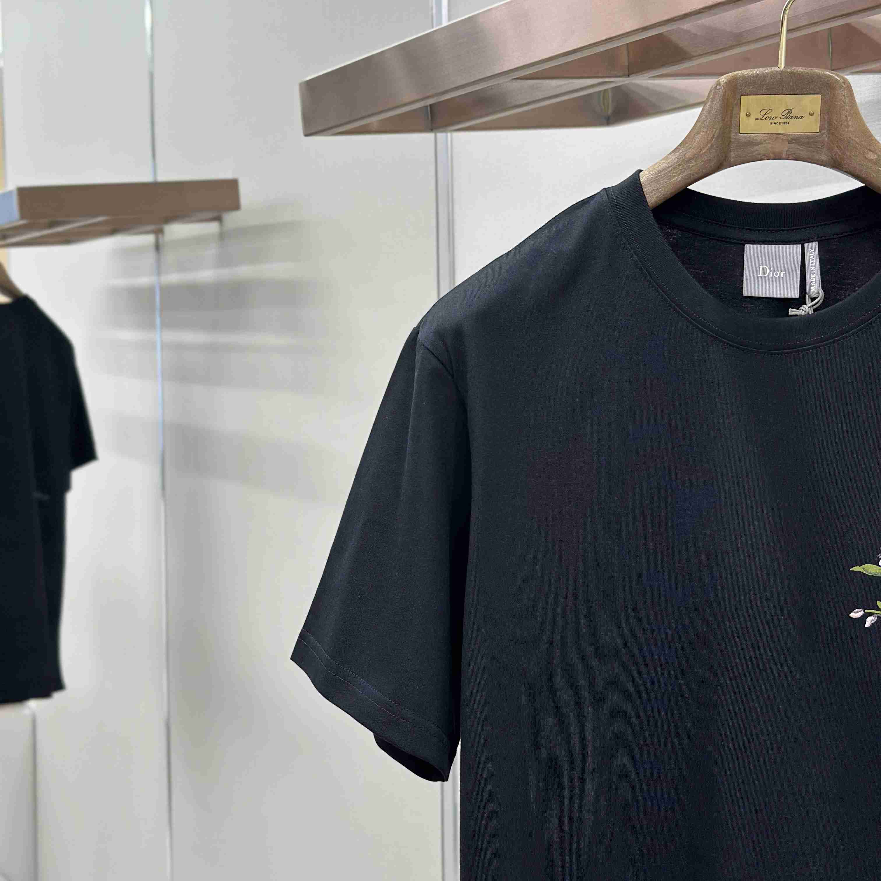 Dior T-Shirt With Dior Secret Garden Motif, Relaxed Fit - FashionPlug