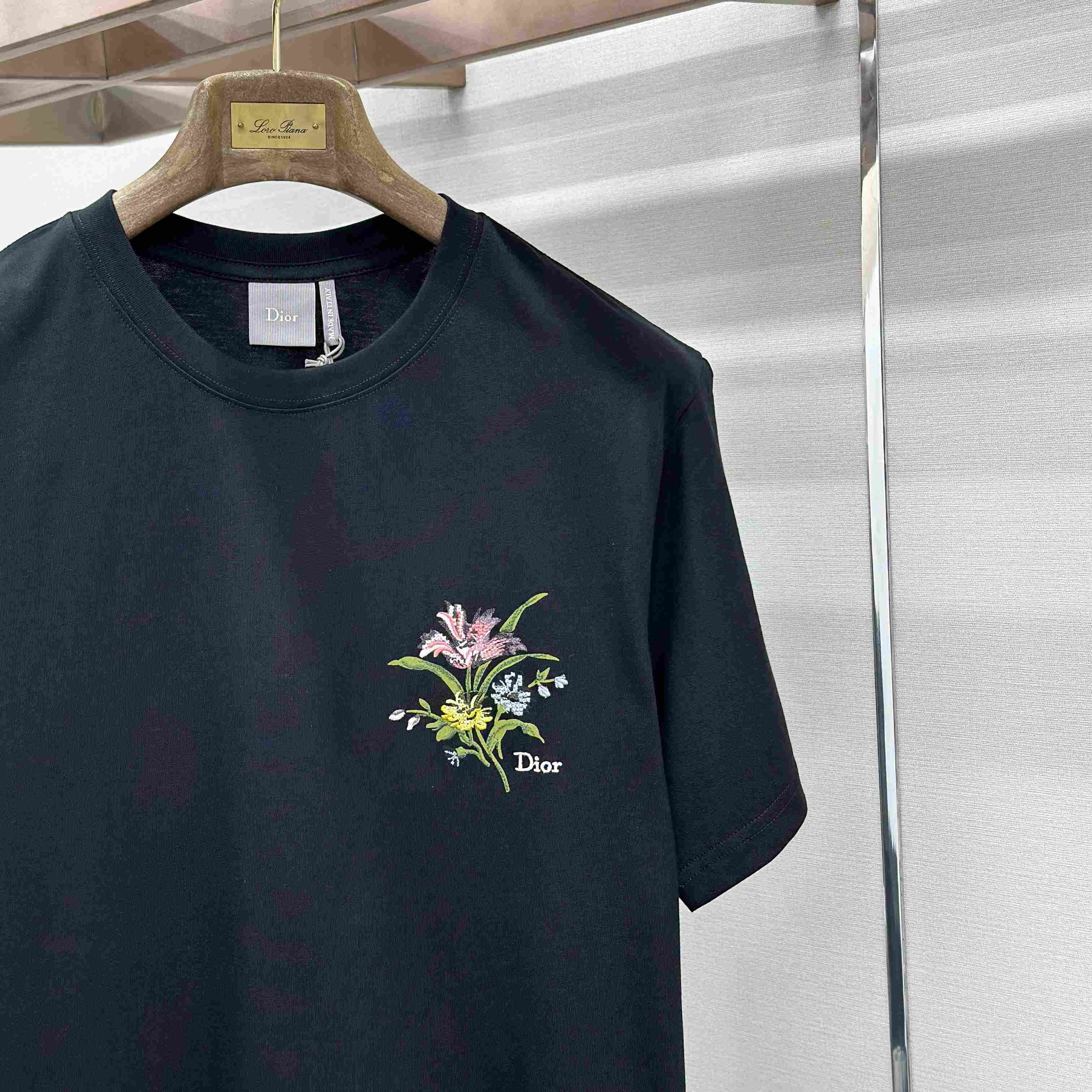Dior T-Shirt With Dior Secret Garden Motif, Relaxed Fit - FashionPlug
