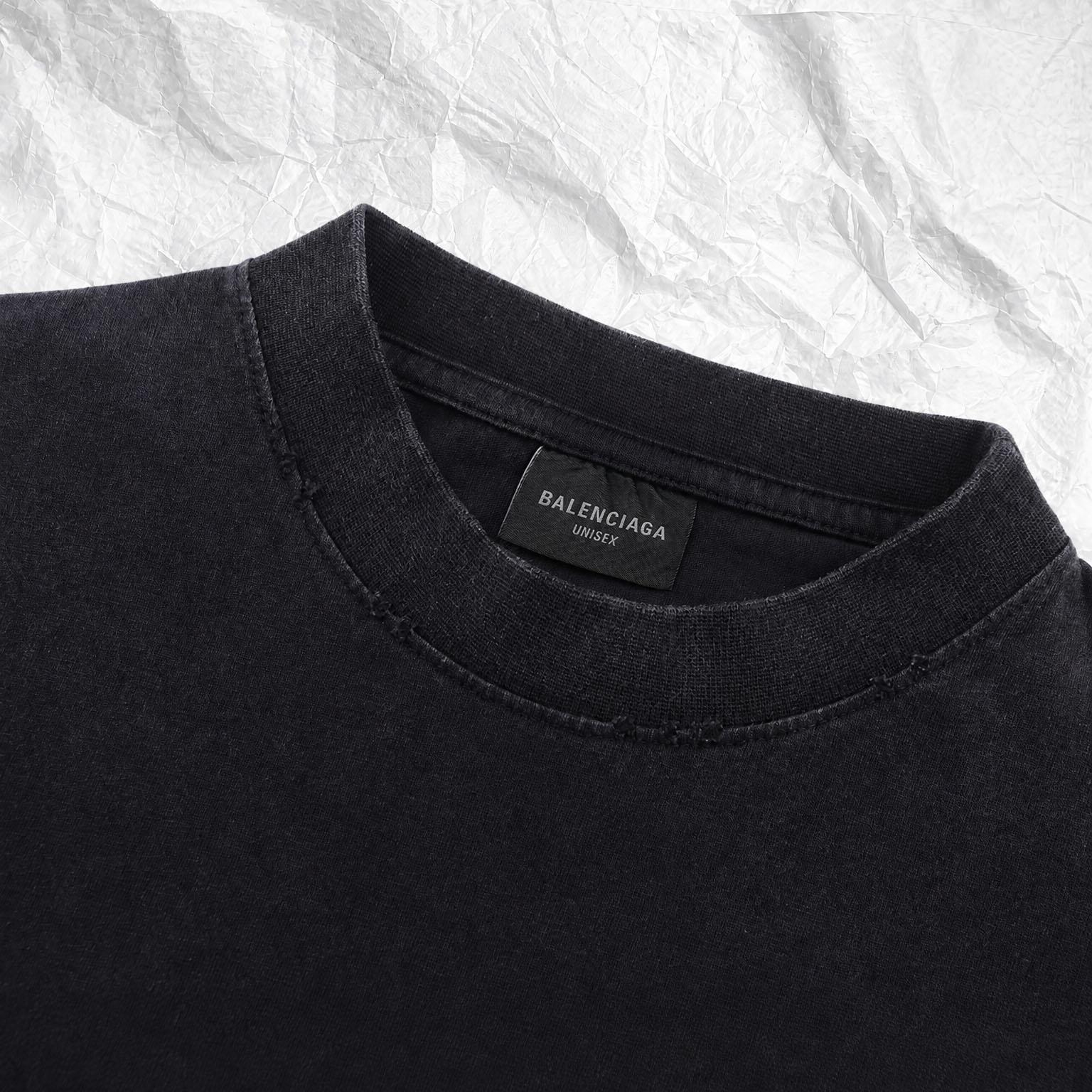 Balenciaga 3B Liquefied T-Shirt 'Faded Black/Anthracite' - FashionPlug